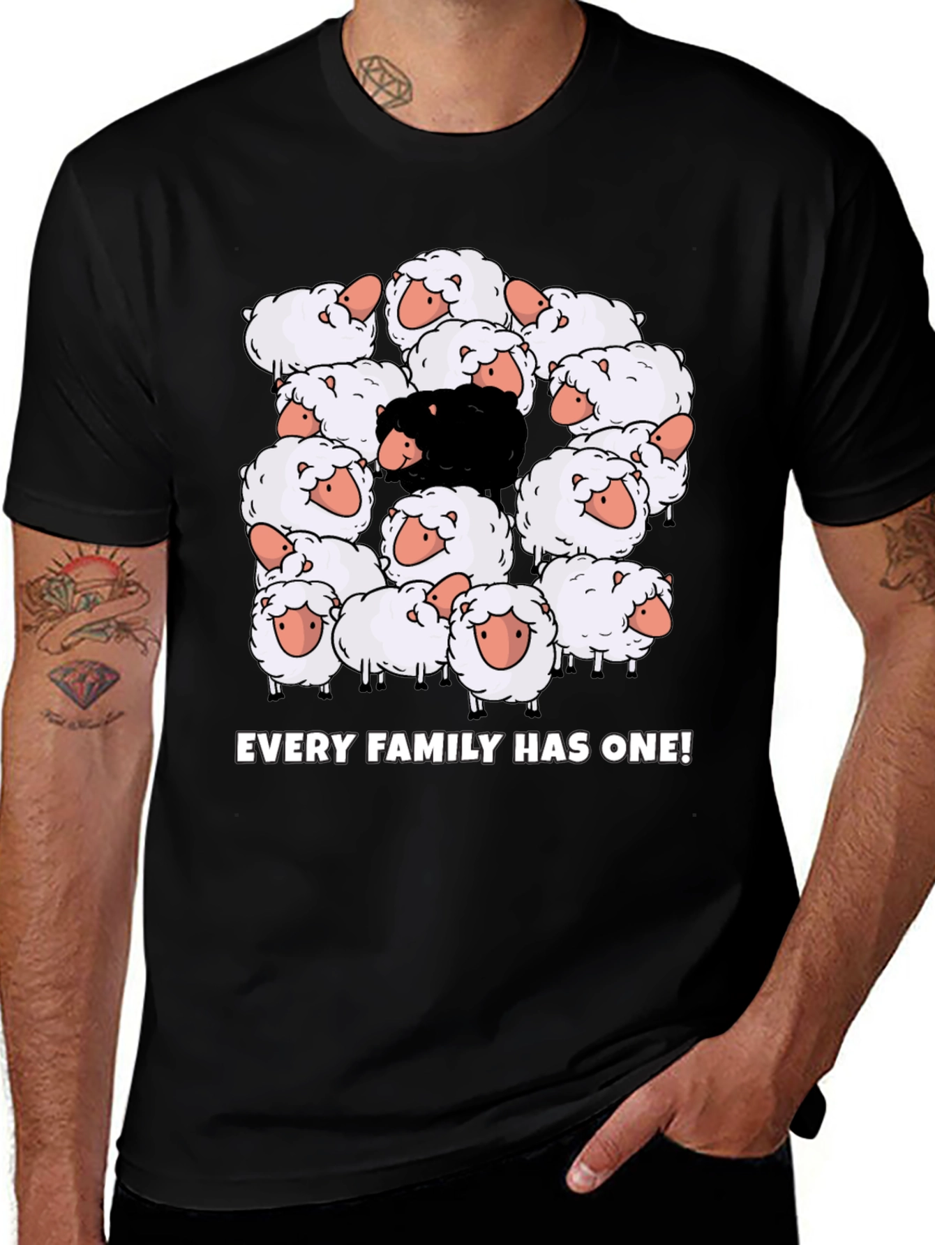 Variant 21 of Black Sheep T-Shirt - "Every Family Has One!" 