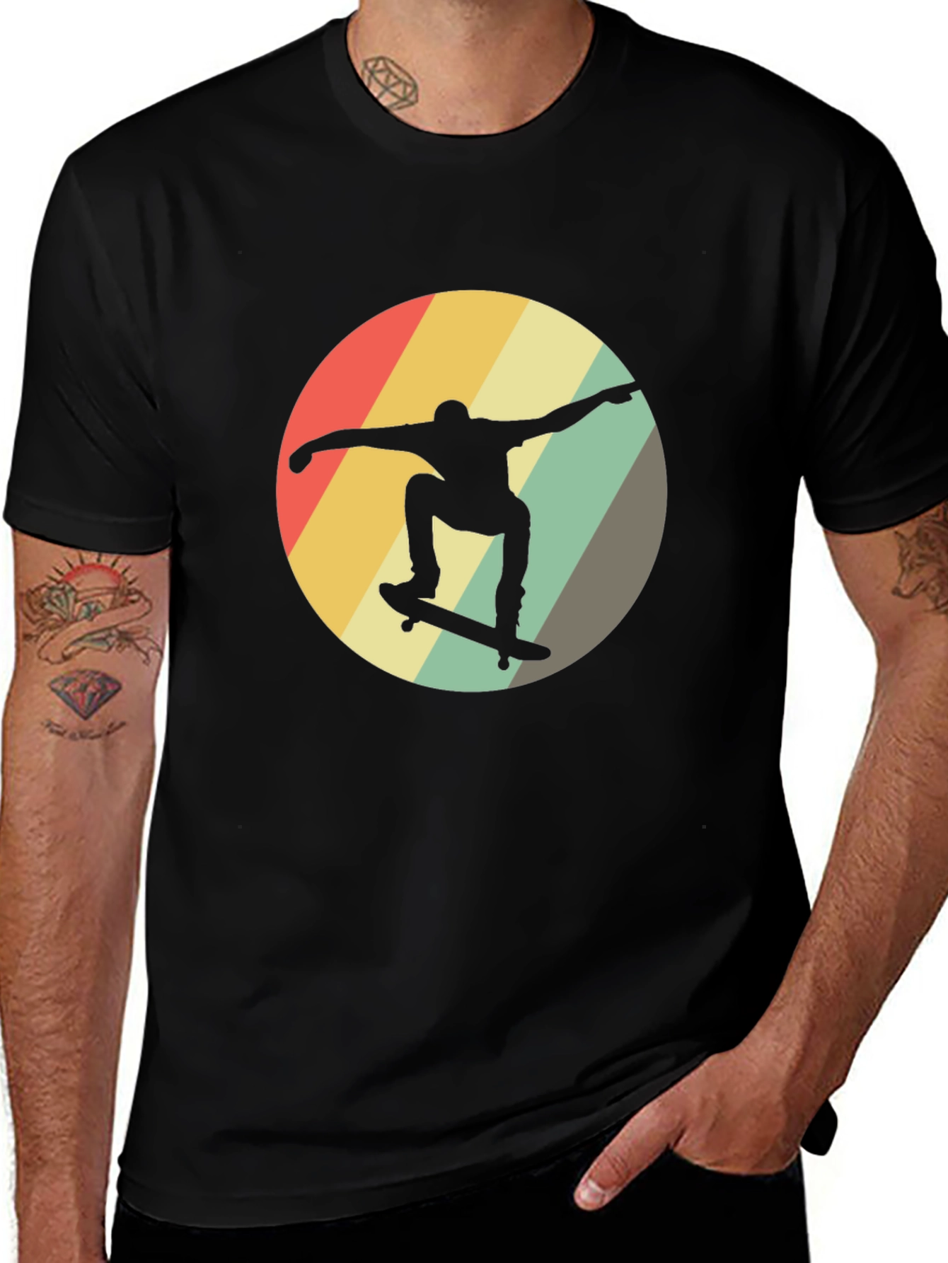 Variant 29 of Retro Skater Tee - Vintage Style Skateboard Graphic T-Shirt