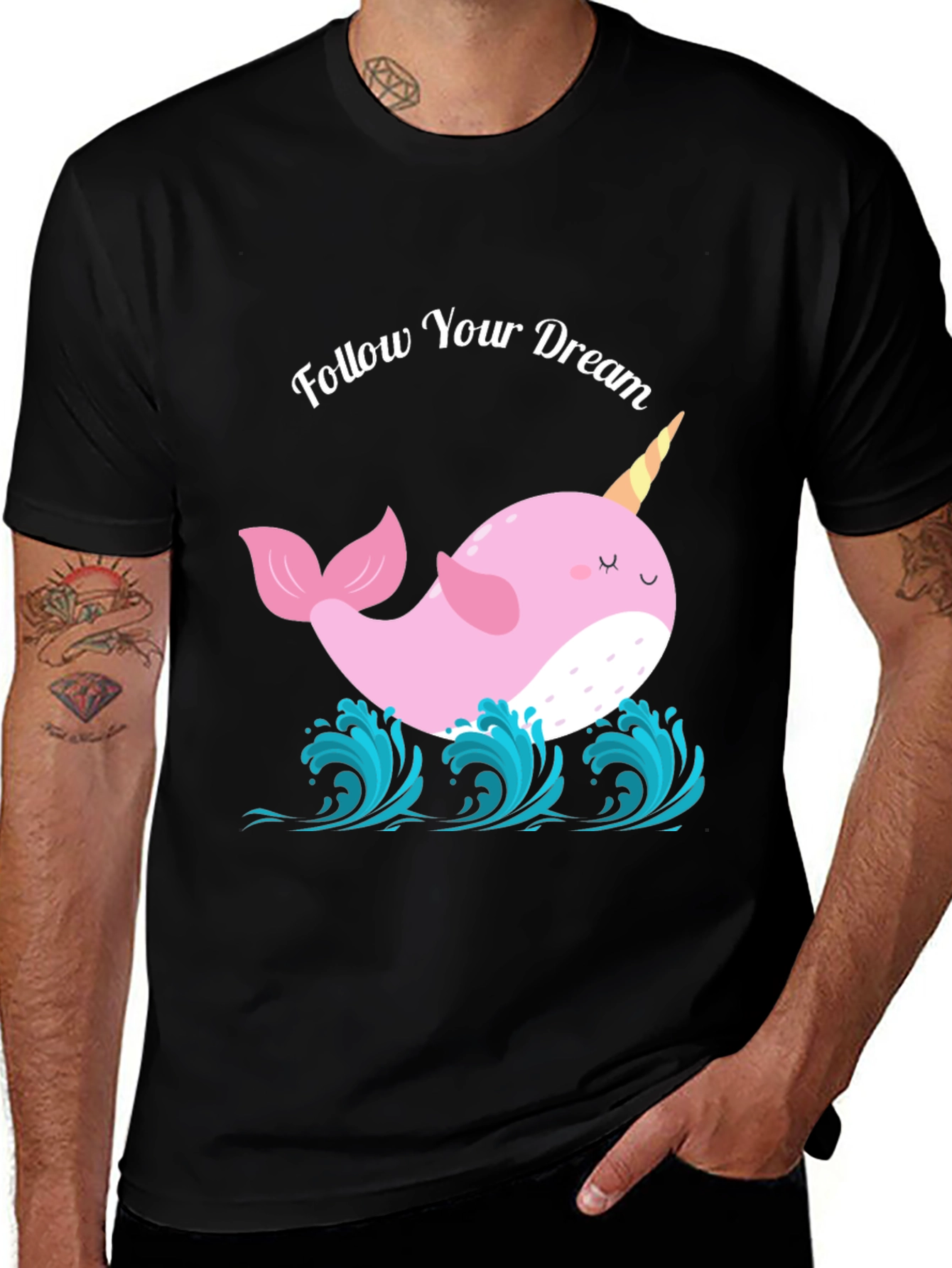 Variant 30 of Narwhal Dream T-Shirt - Follow Your Dreams