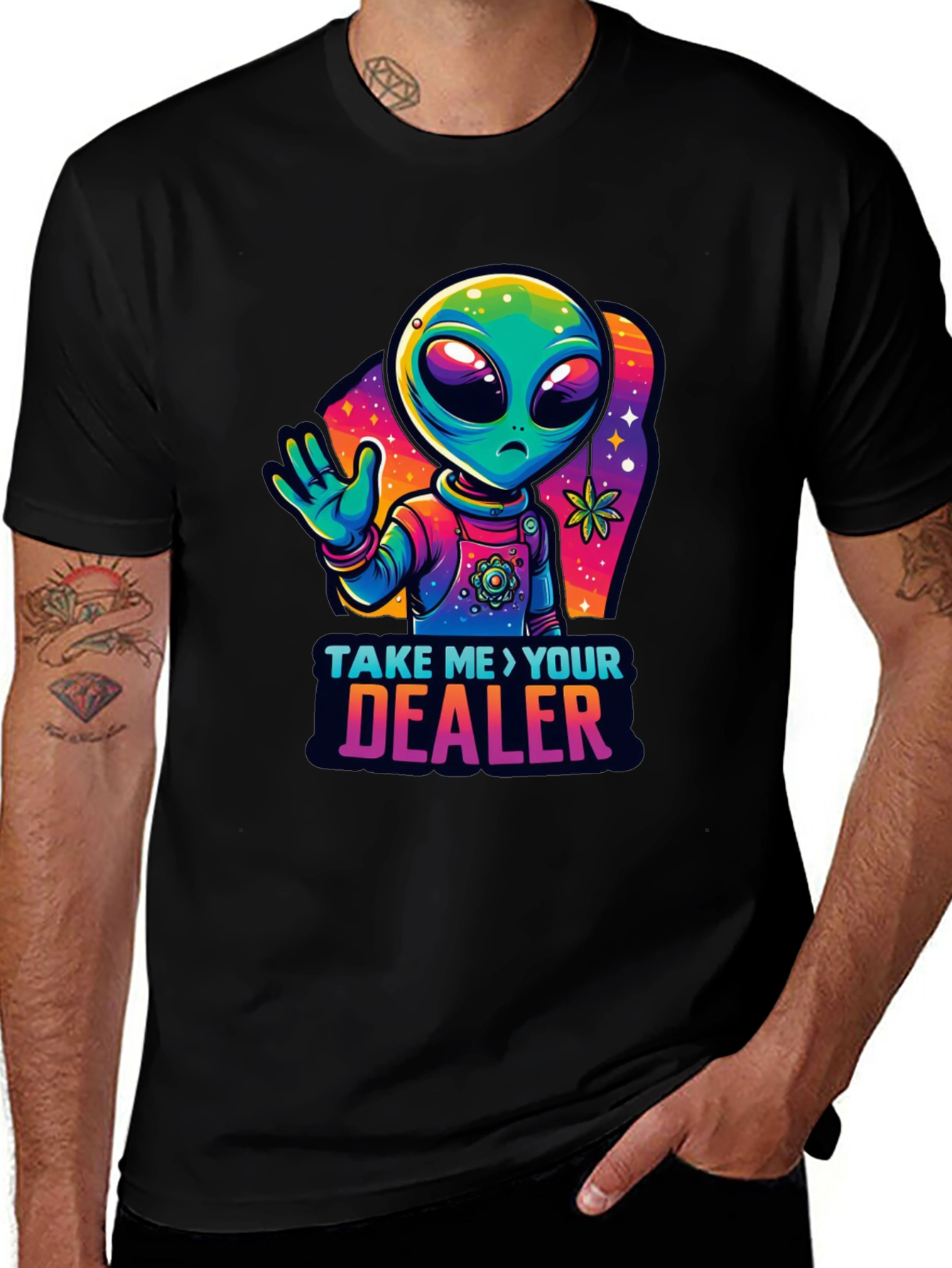 Variant 7 of Alien 'Take Me To Your Dealer' Black T-Shirt