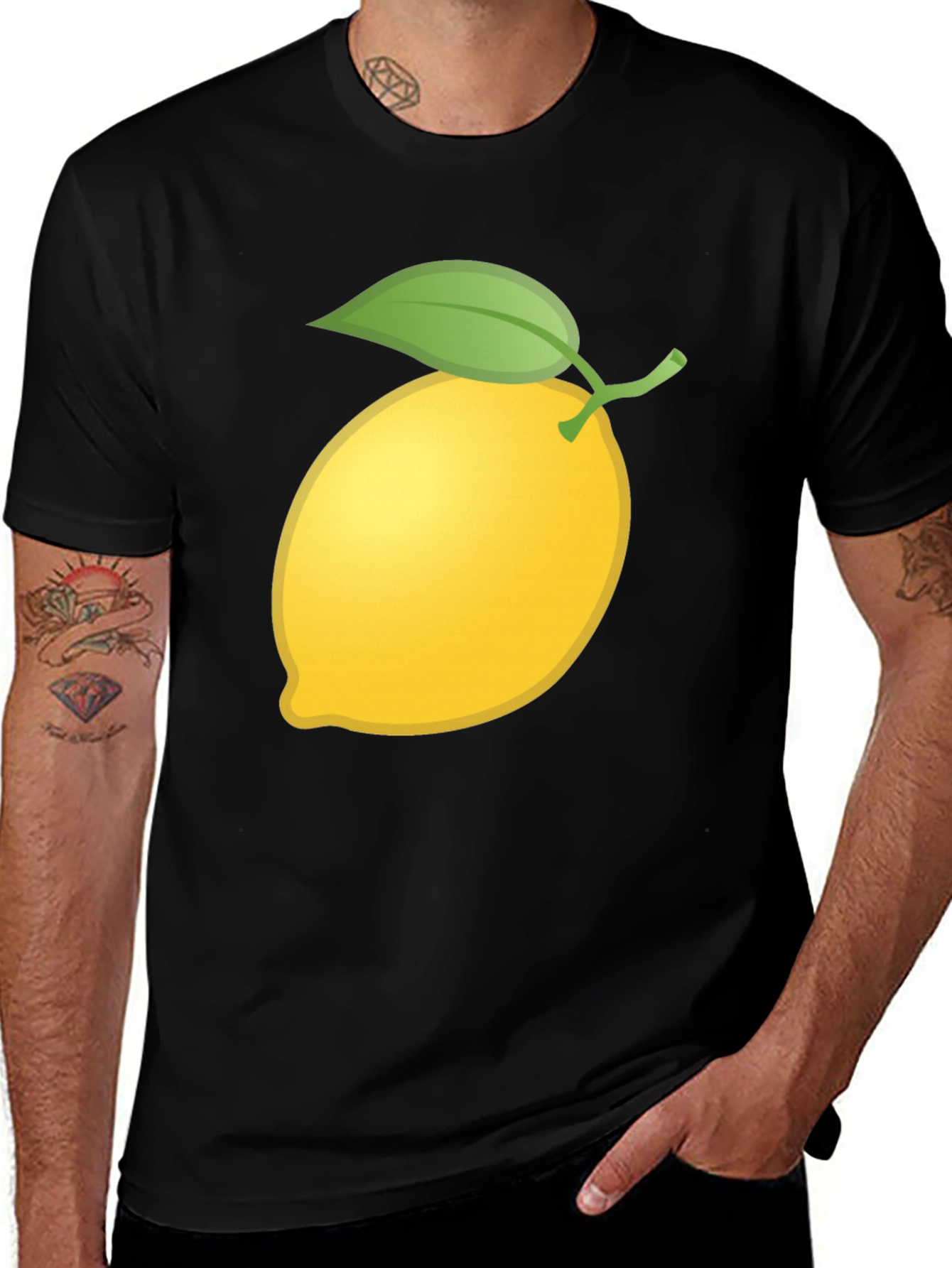 Variant 7 of Lemon Graphic T-Shirt - Unisex Black Tee
