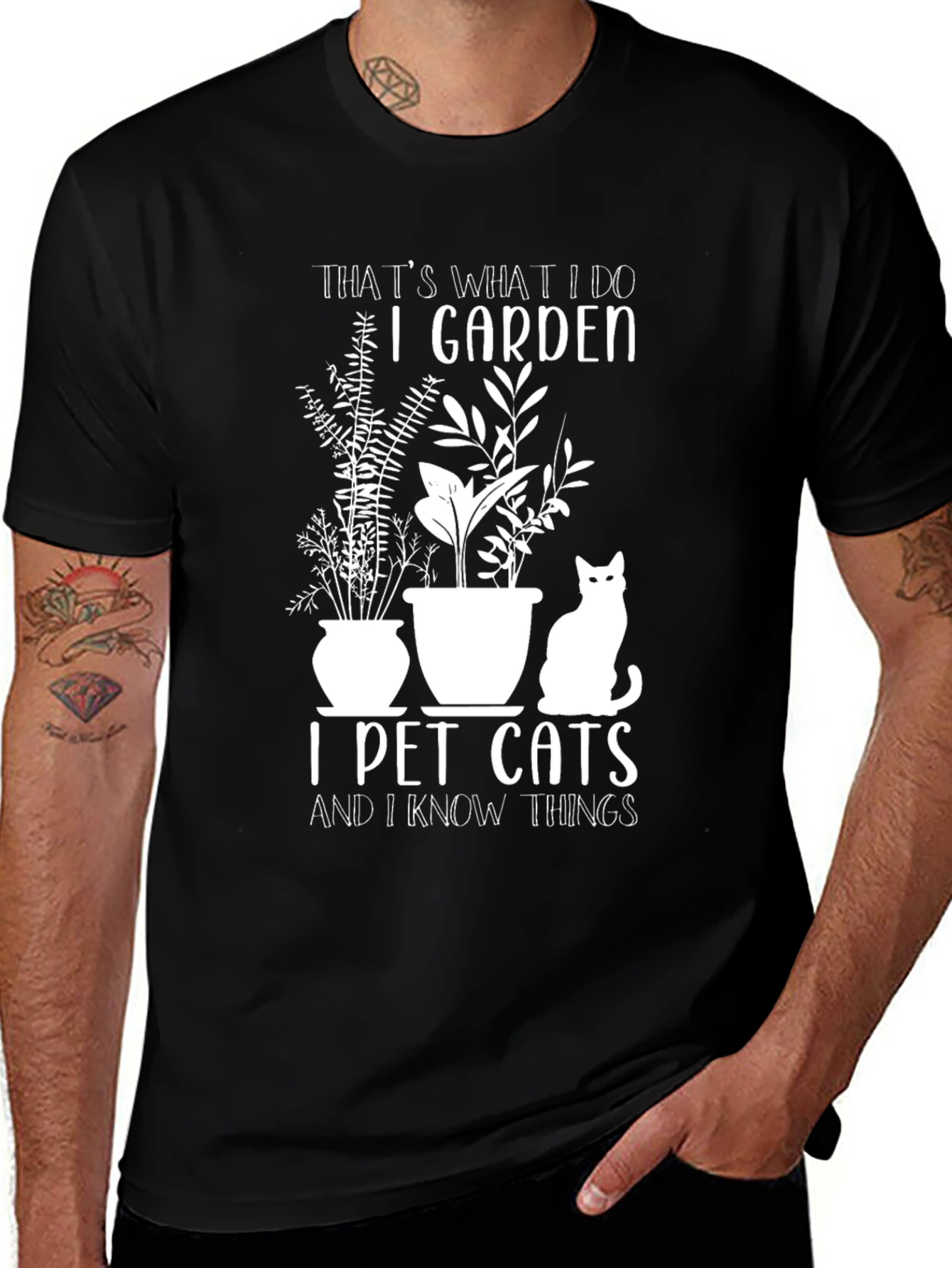 Variant 14 of I Garden, I Pet Cats, & I Know Things T-Shirt