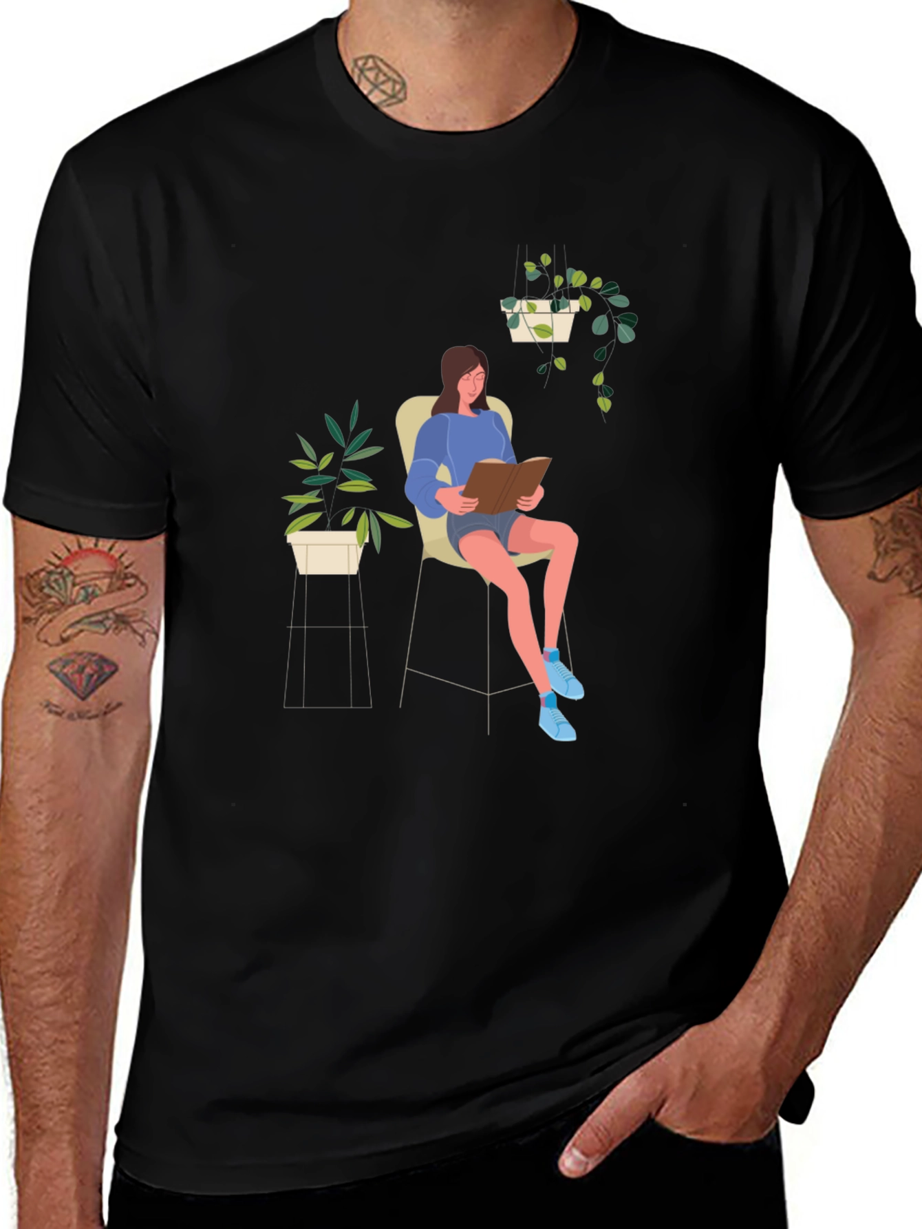 Variant 18 of Reader's Retreat T-Shirt: Cozy Comfort, Stylish Design