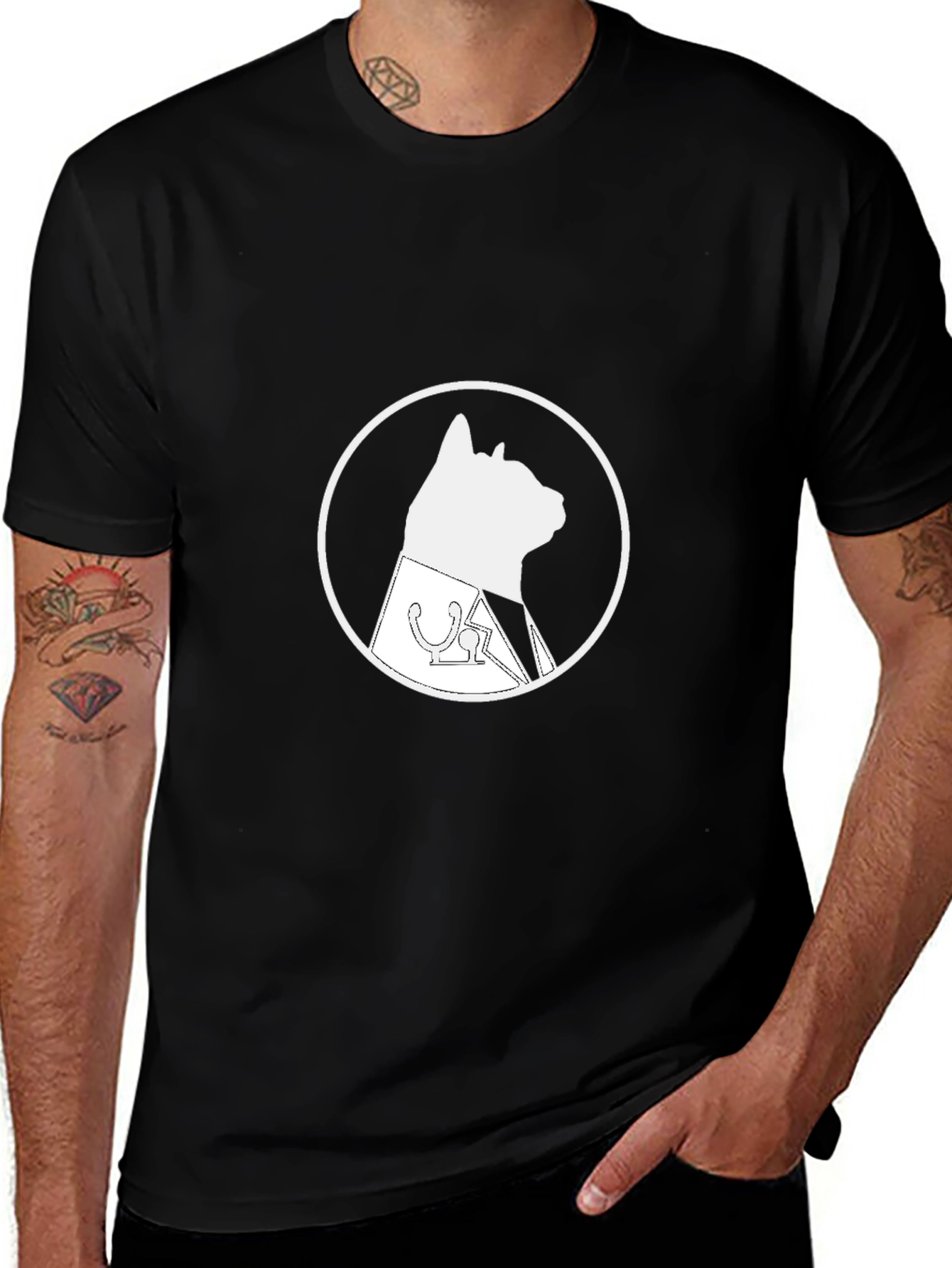 Variant 12 of Cat Doctor Black T-Shirt
