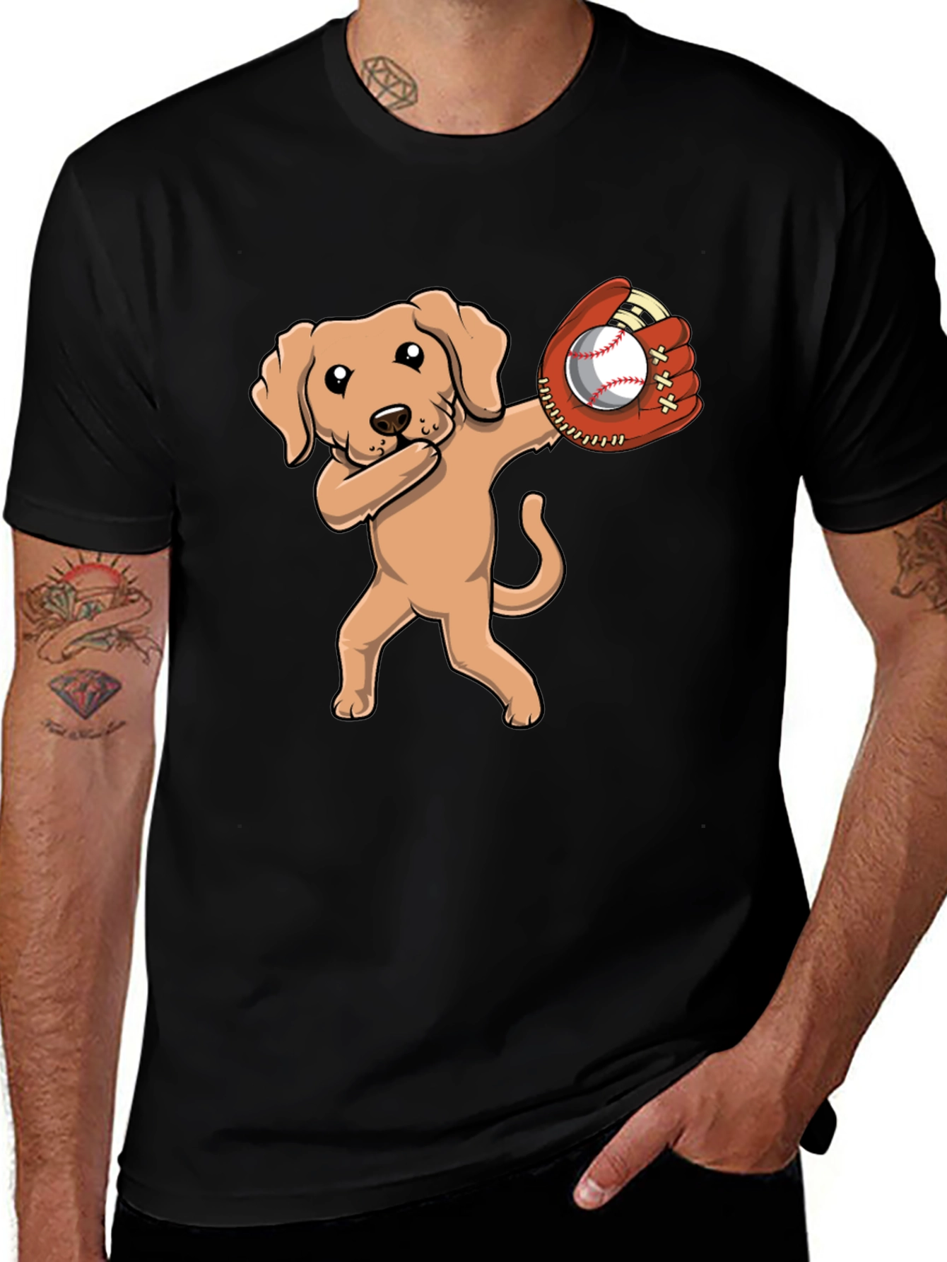 Variant 21 of Dog Dabbing Baseball T-Shirt