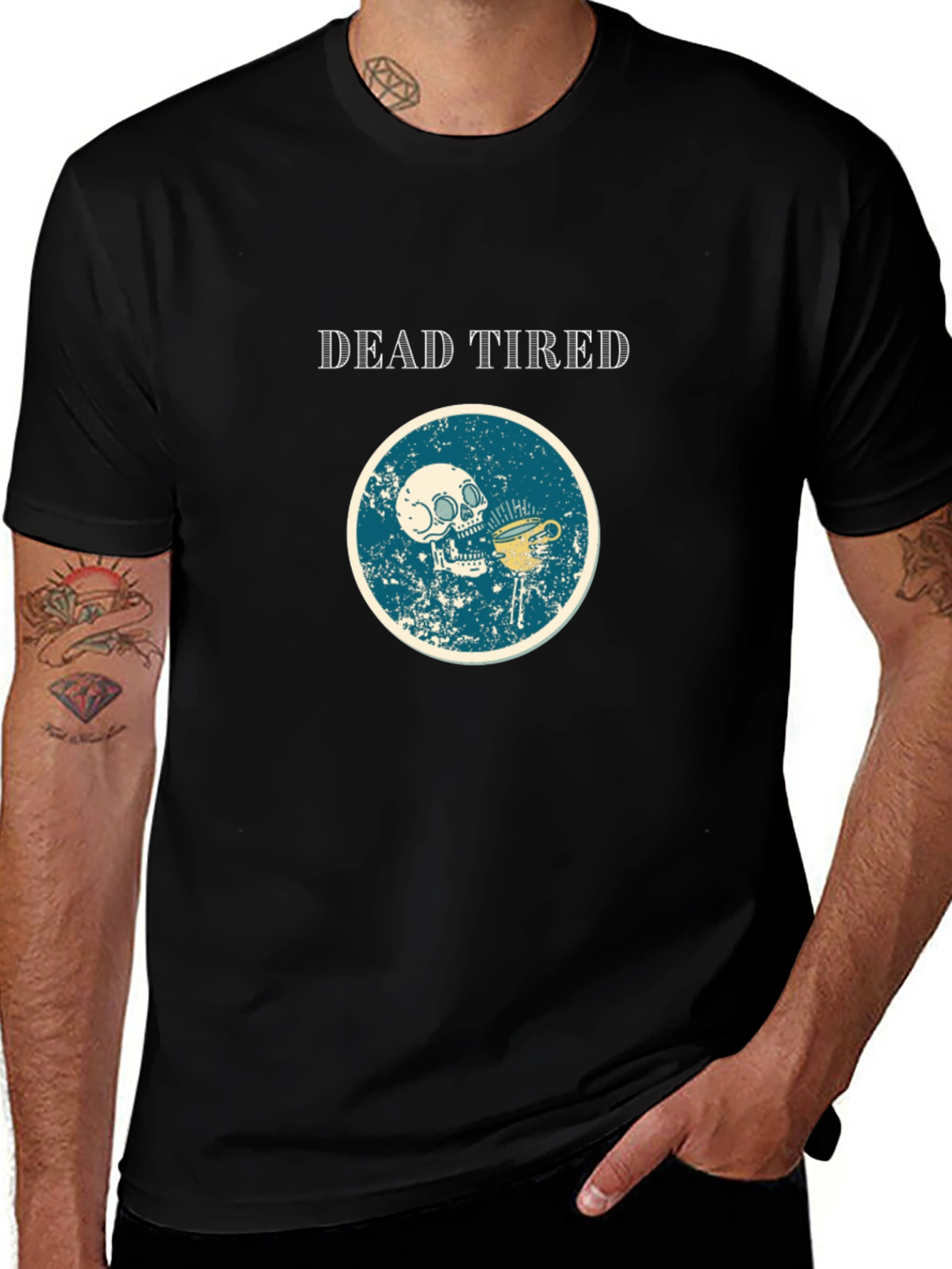 Variant 29 of Dead Tired Graphic T-Shirt - Black