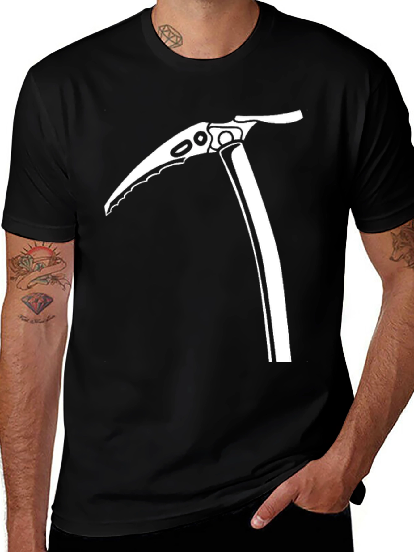 Variant 23 of Black Ice Axe Graphic Tee - Adventure Ready