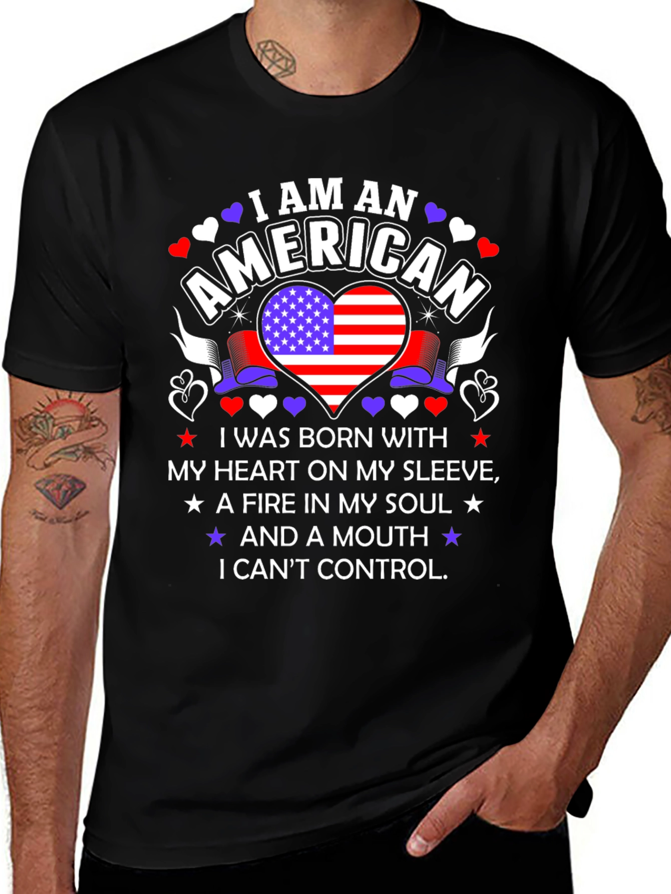 Variant 20 of American Pride T-Shirt - Heart & Soul Design
