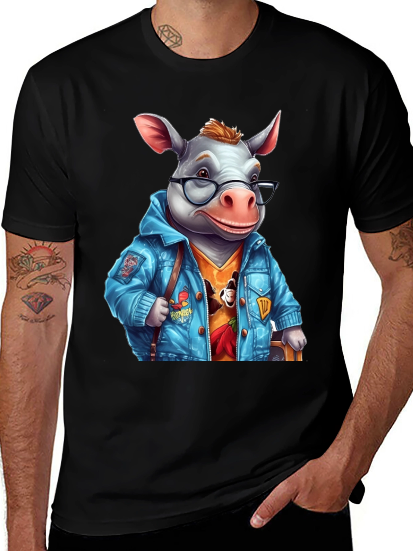 Cow in Clothes Graphic T-Shirt