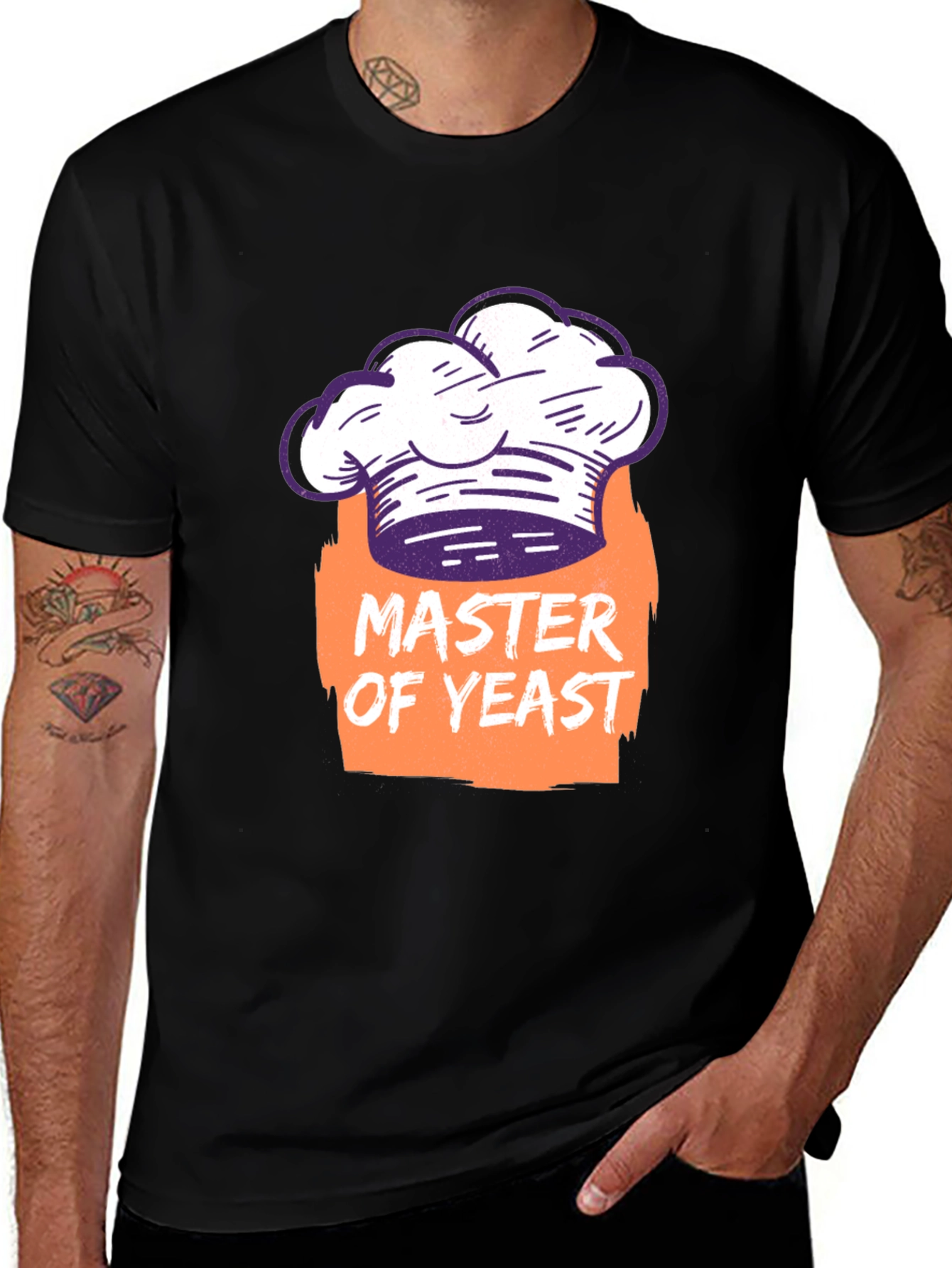Variant 18 of Master of Yeast Chef Hat T-Shirt - Baker Humor Tee