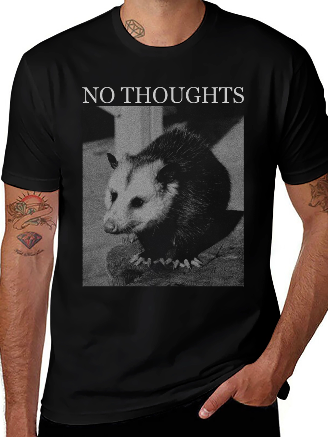 Variant 6 of No Thoughts Opossum Graphic T-Shirt