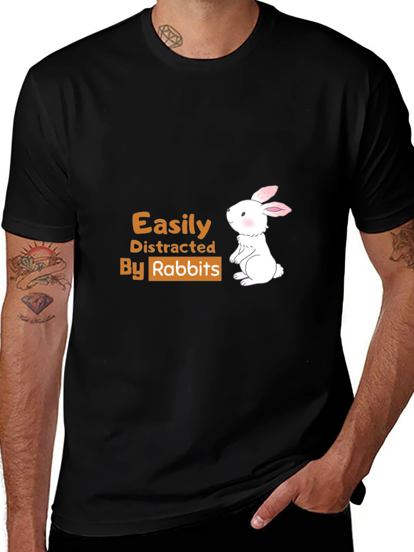 Variant 29 of Easily Distracted By Rabbits T-Shirt