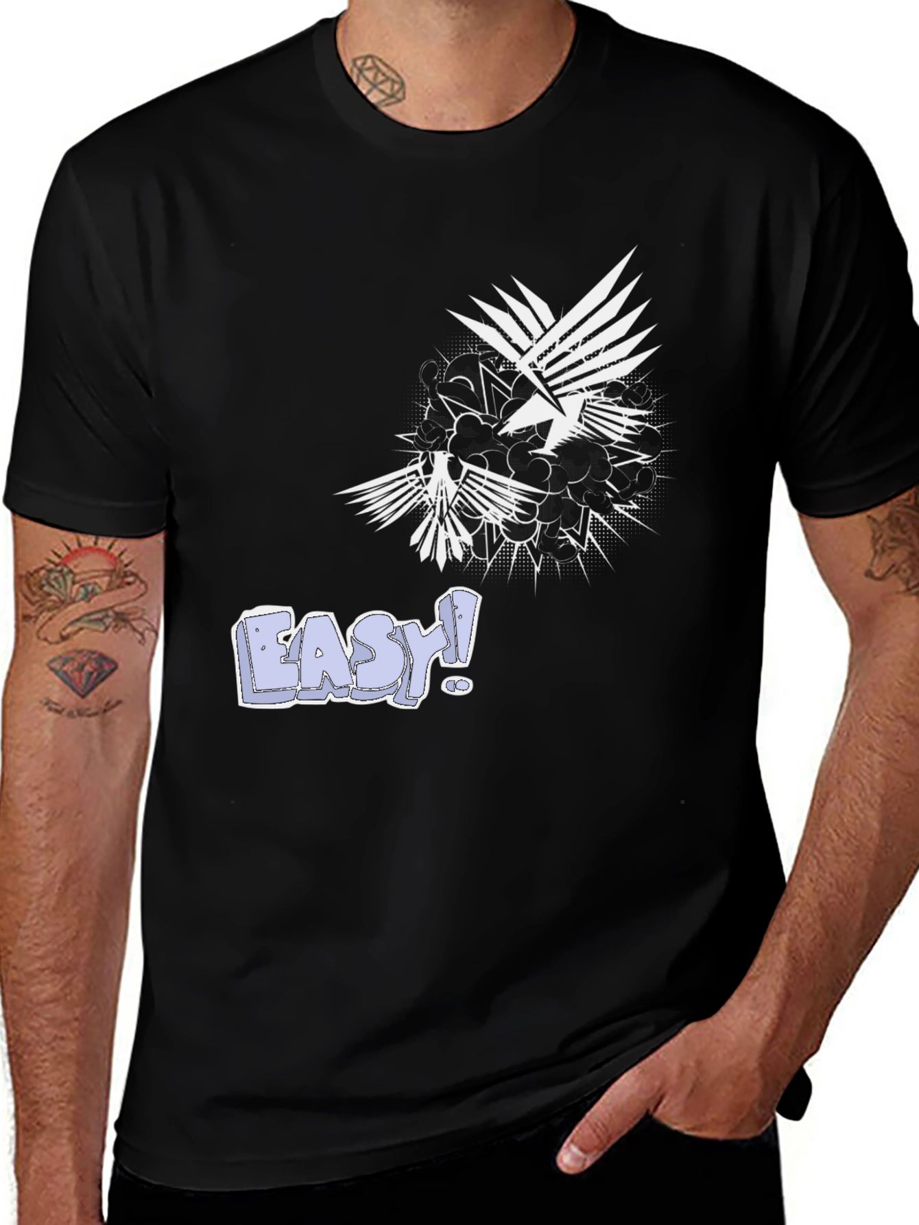 Variant 28 of Easy Graphic Black T-Shirt