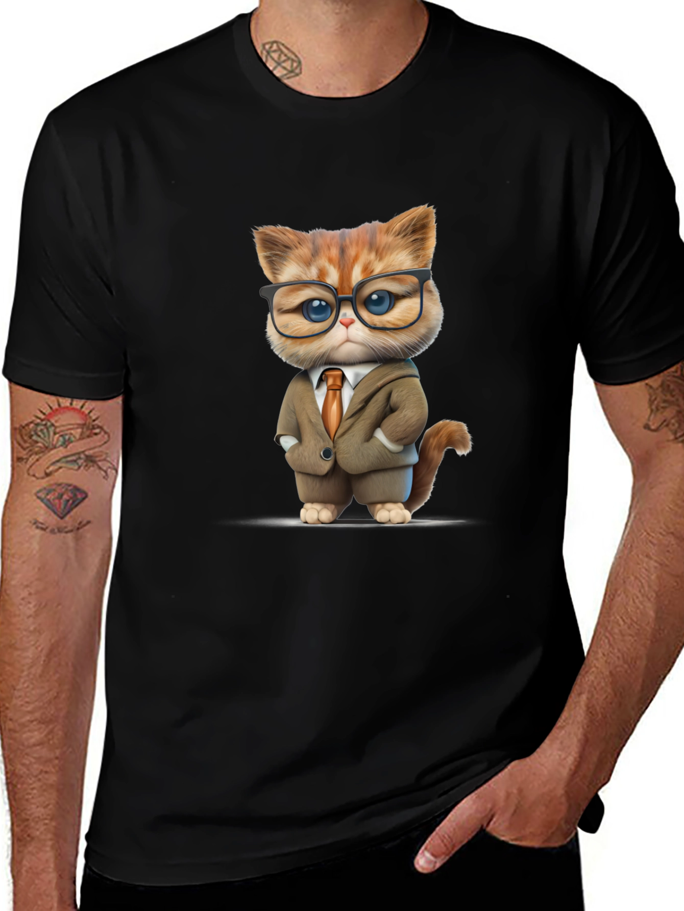 Variant 21 of Cat Boss T-Shirt - Funny Business Cat Tee