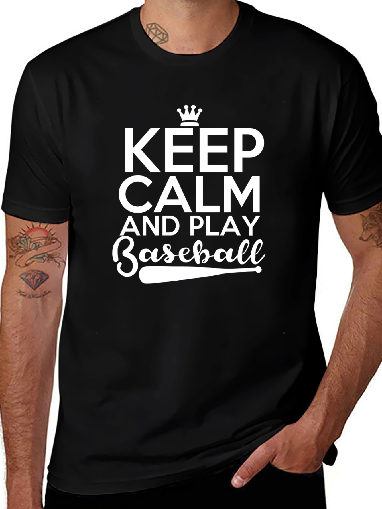 Variant 16 of Keep Calm Baseball T-Shirt, Funny Sports Tee