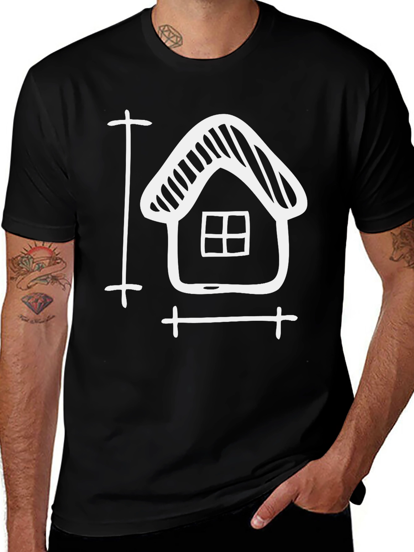 Variant 13 of Architect House Plan Black Tee