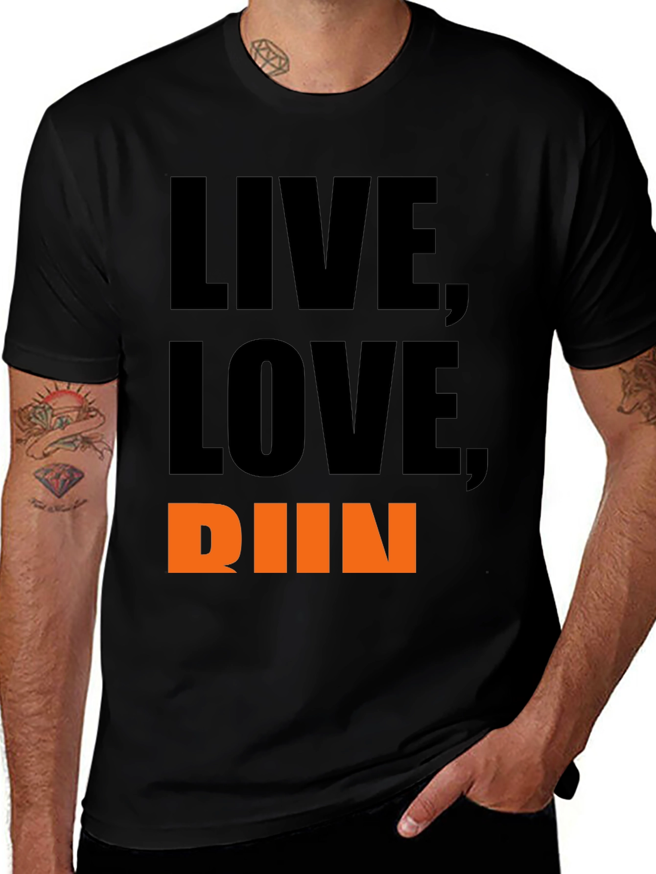 Variant 20 of Live, Love, Run T-Shirt - Motivational Graphic Tee