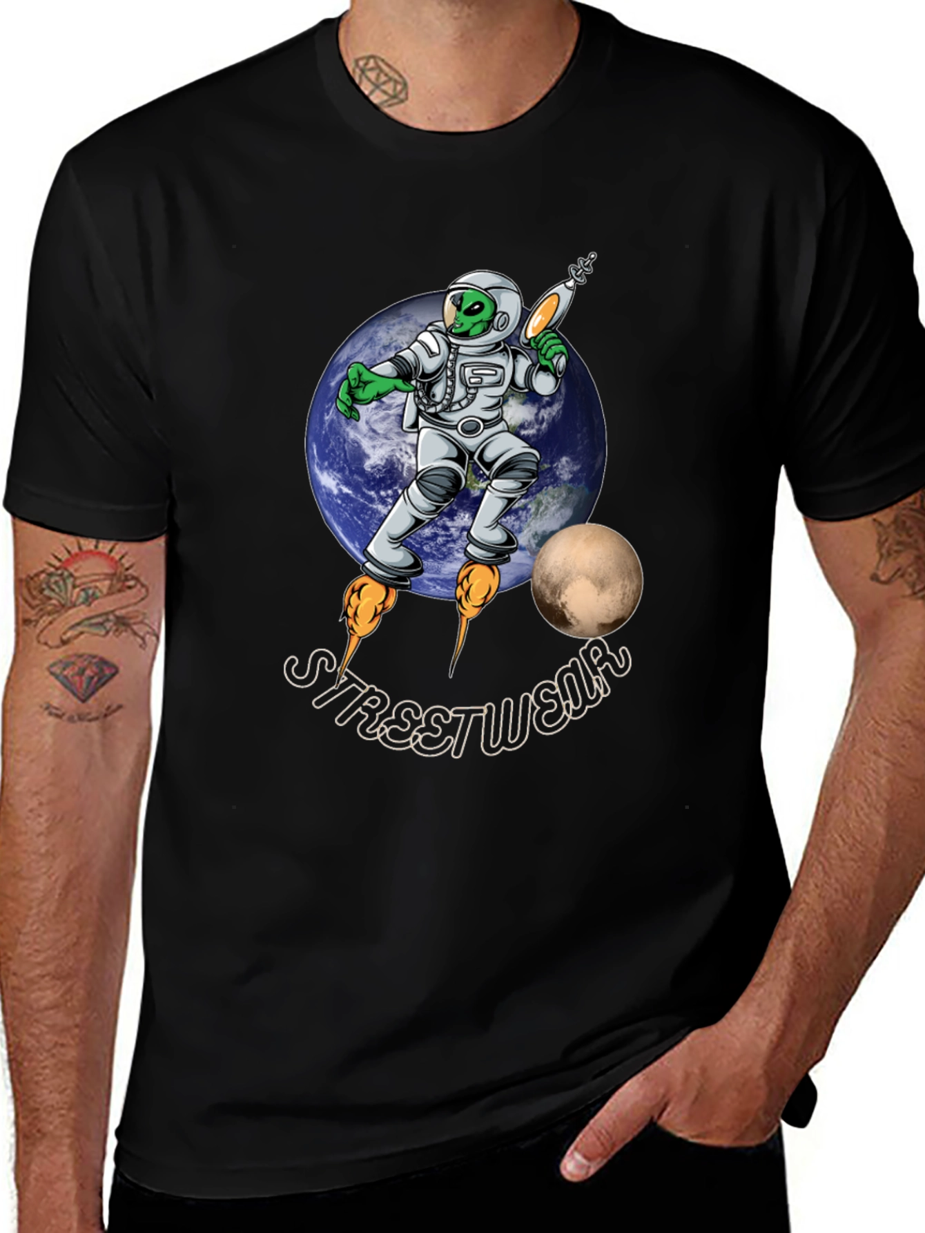 Variant 4 of Alien Astronaut Streetwear T-Shirt