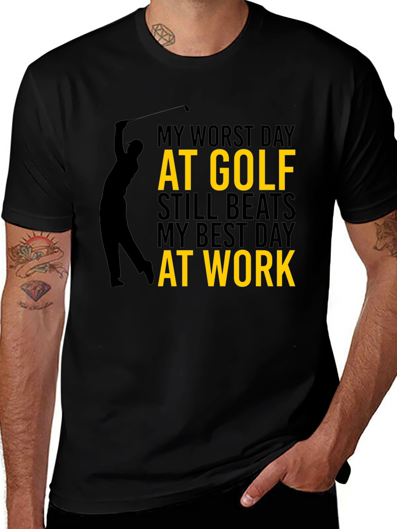 Variant 23 of Funny Golf T-Shirt: My Worst Day at Golf