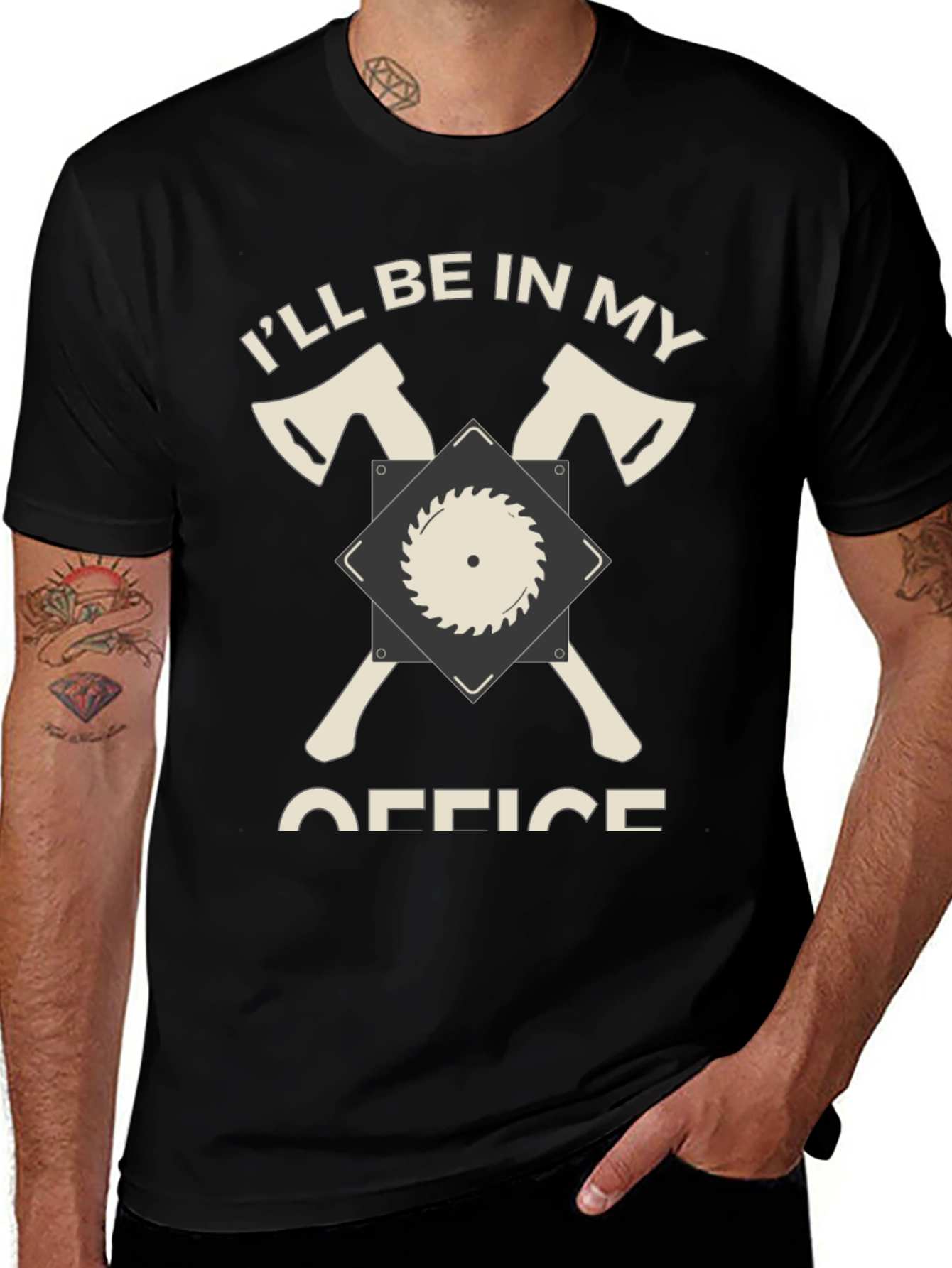 Variant 5 of I'll Be In My Office T-Shirt - Lumberjack Axe Tee