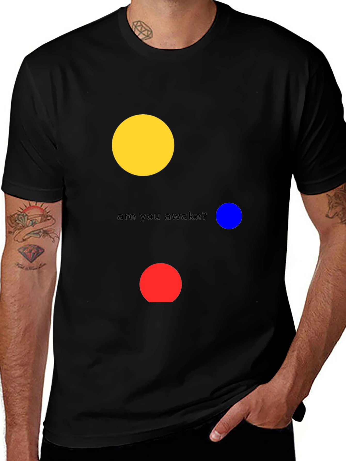 Variant 2 of Abstract Graphic Tee - "Are You Awake?"