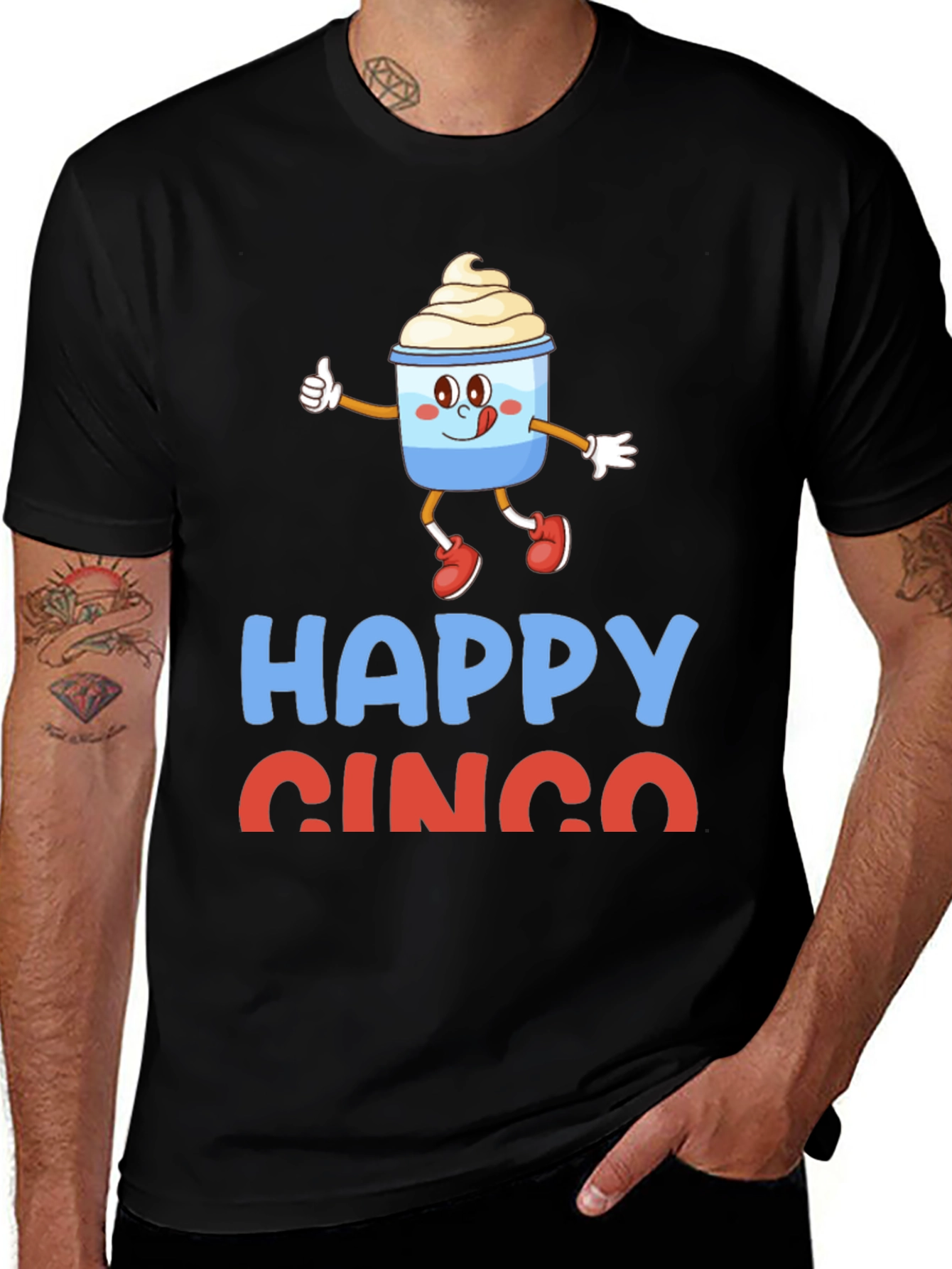 Variant 18 of Happy Cinco Cartoon T-Shirt