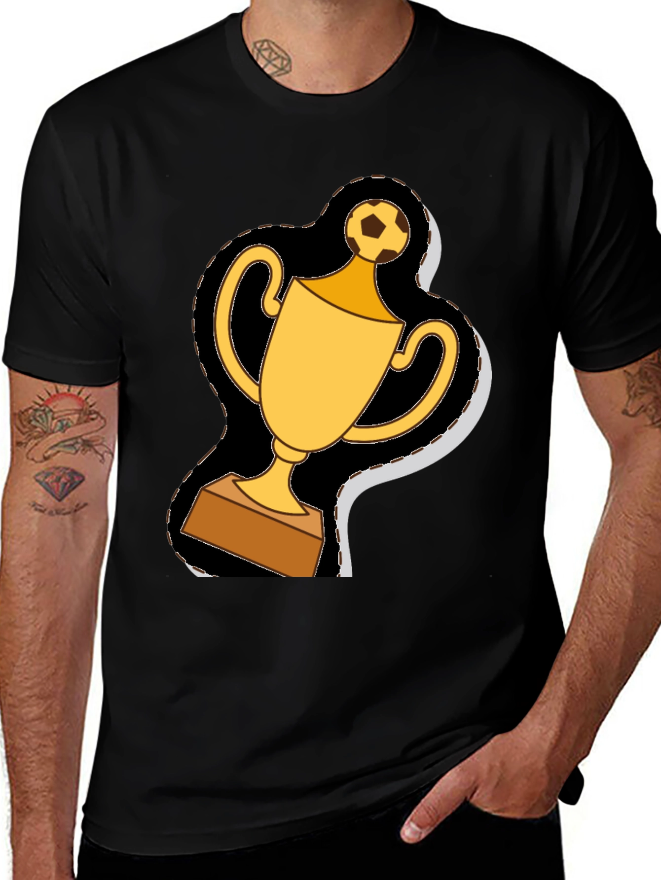 Variant 20 of Soccer Trophy Graphic Tee - Champion Style!