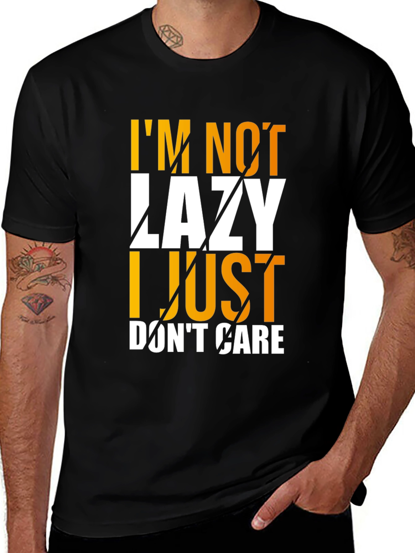 Variant 6 of I'm Not Lazy I Just Don't Care Graphic T-Shirt