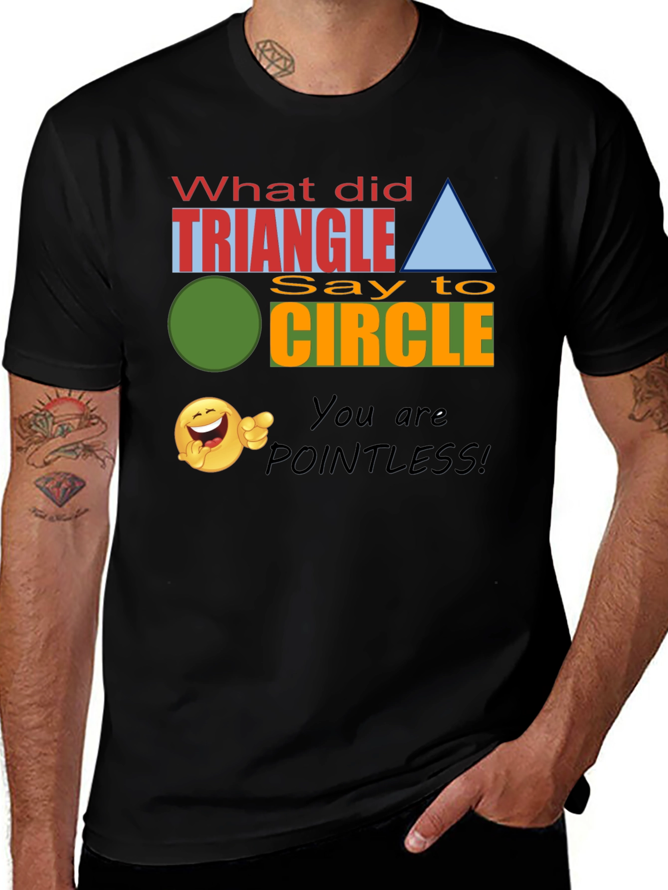Funny Geometry Joke T-Shirt - Triangle Pointless!