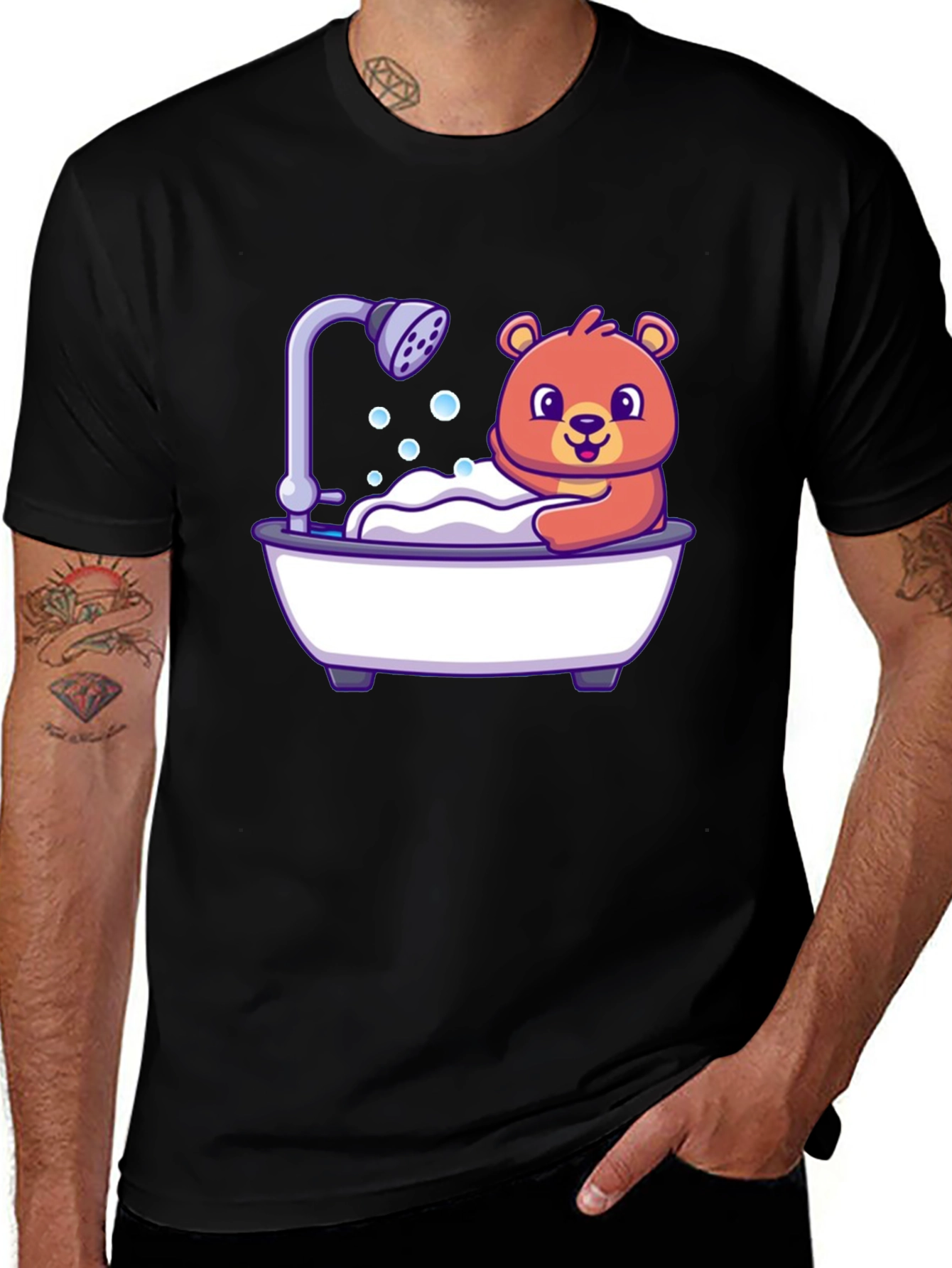Variant 23 of Cute Bear Taking Bath T-Shirt