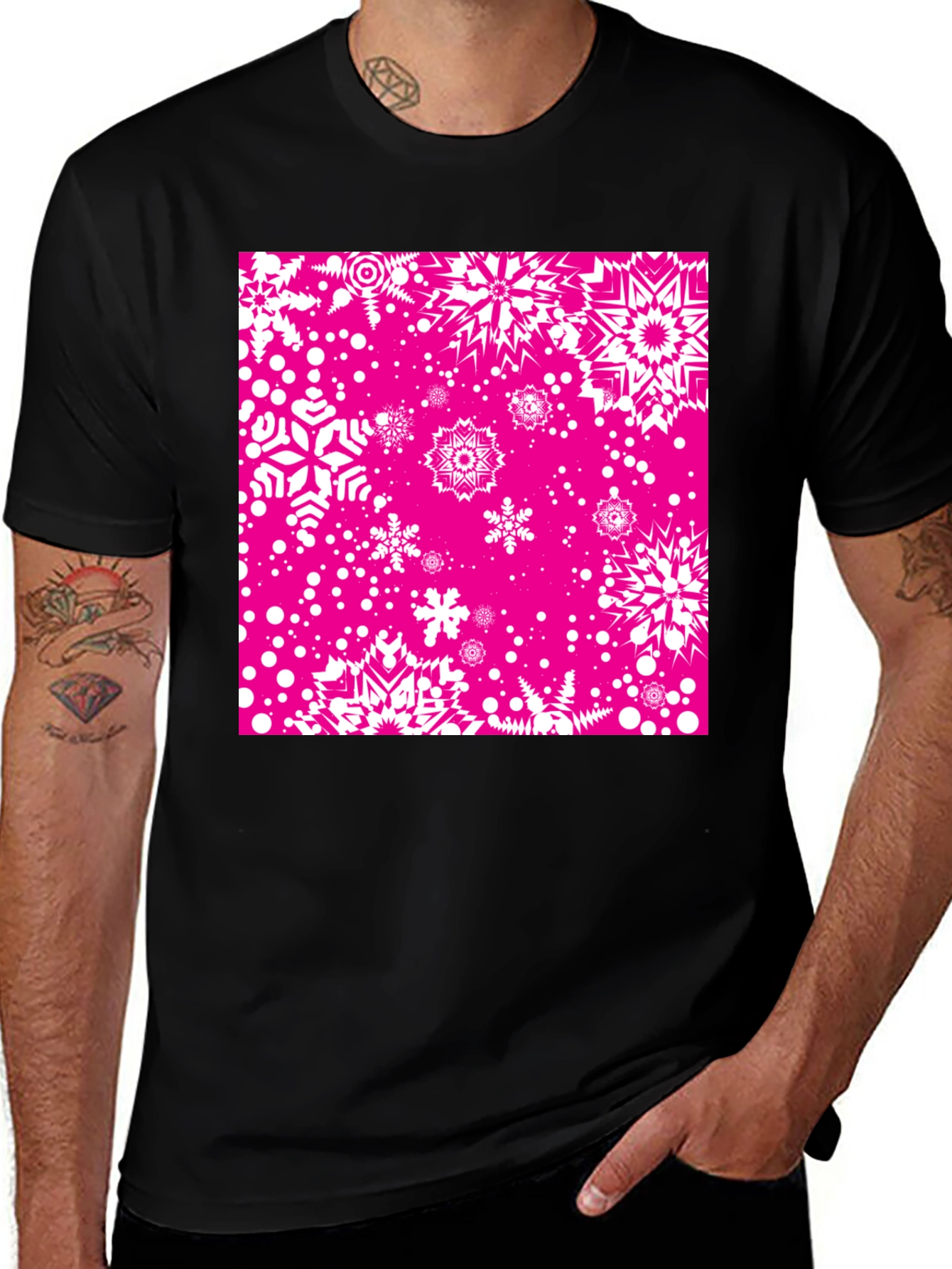 Variant 9 of Snowflake Pattern T-Shirt
