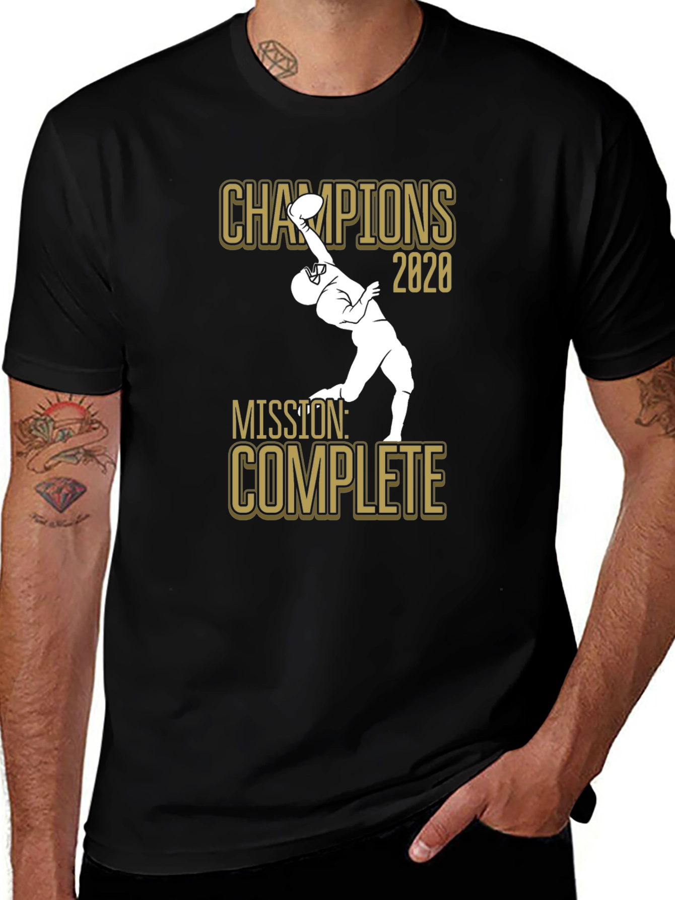 Champions 2020 Mission Complete Black T-Shirt