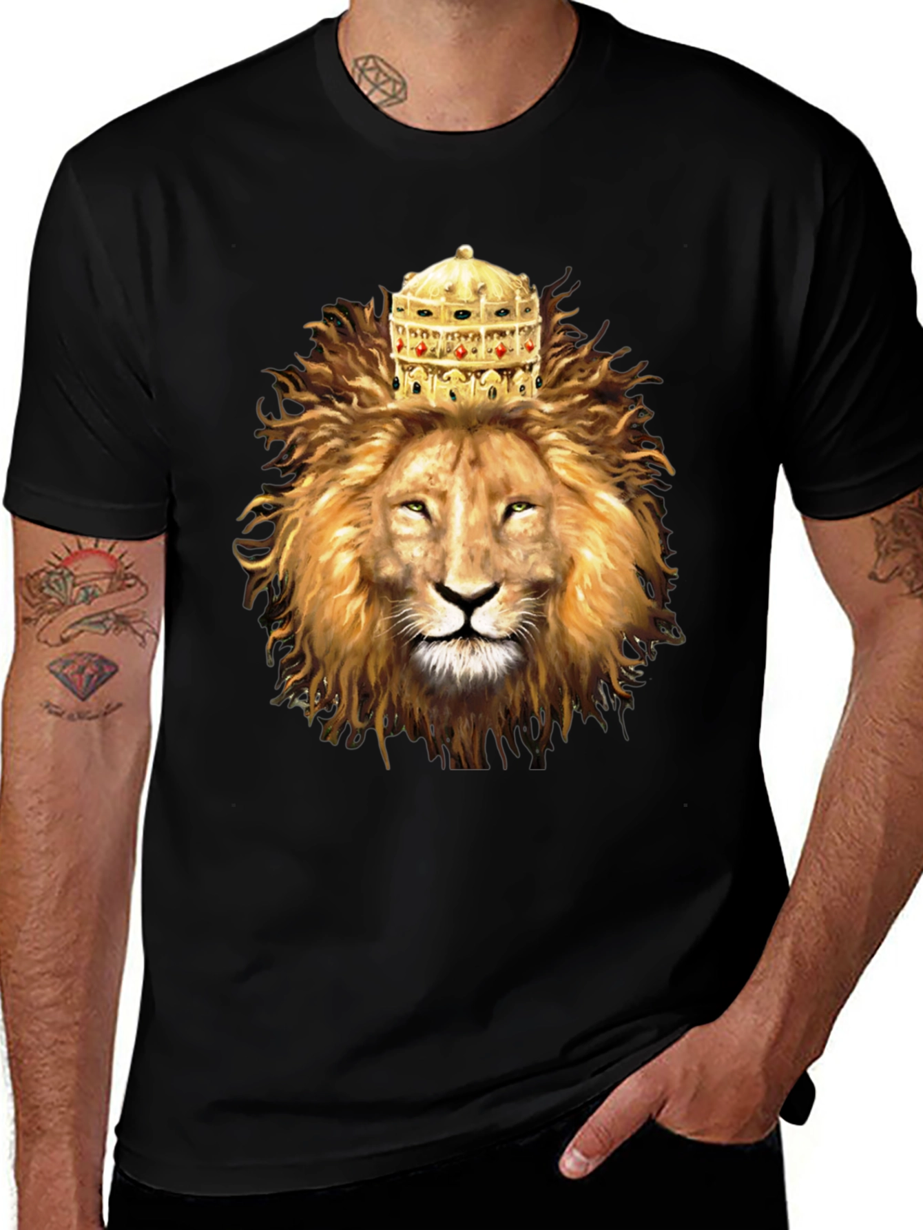 Variant 11 of Lion King Graphic Tee - Black Cotton Blend