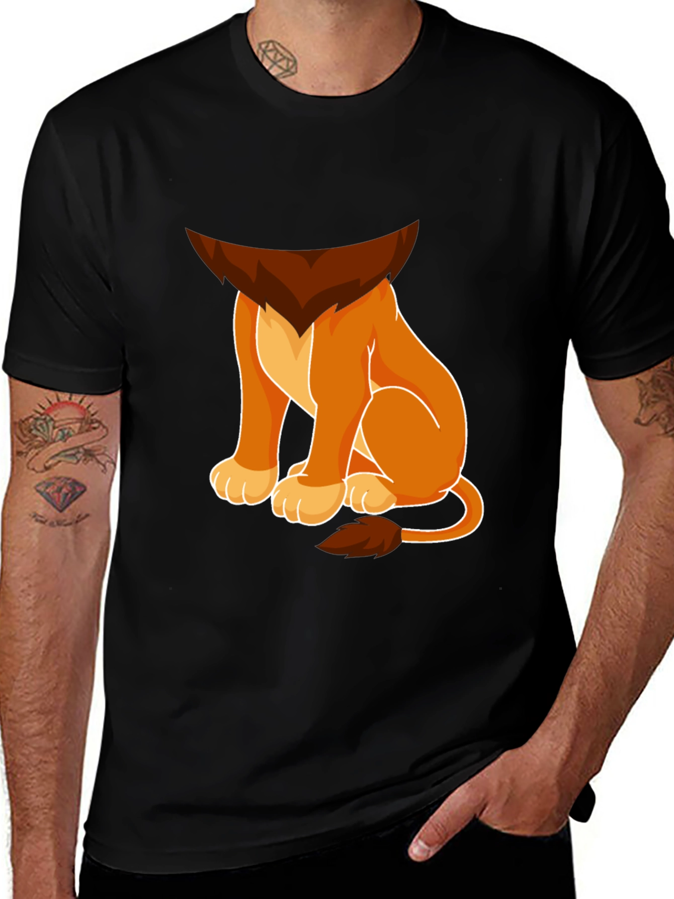 Variant 7 of Lion Graphic Tee - Soft Cotton Blend