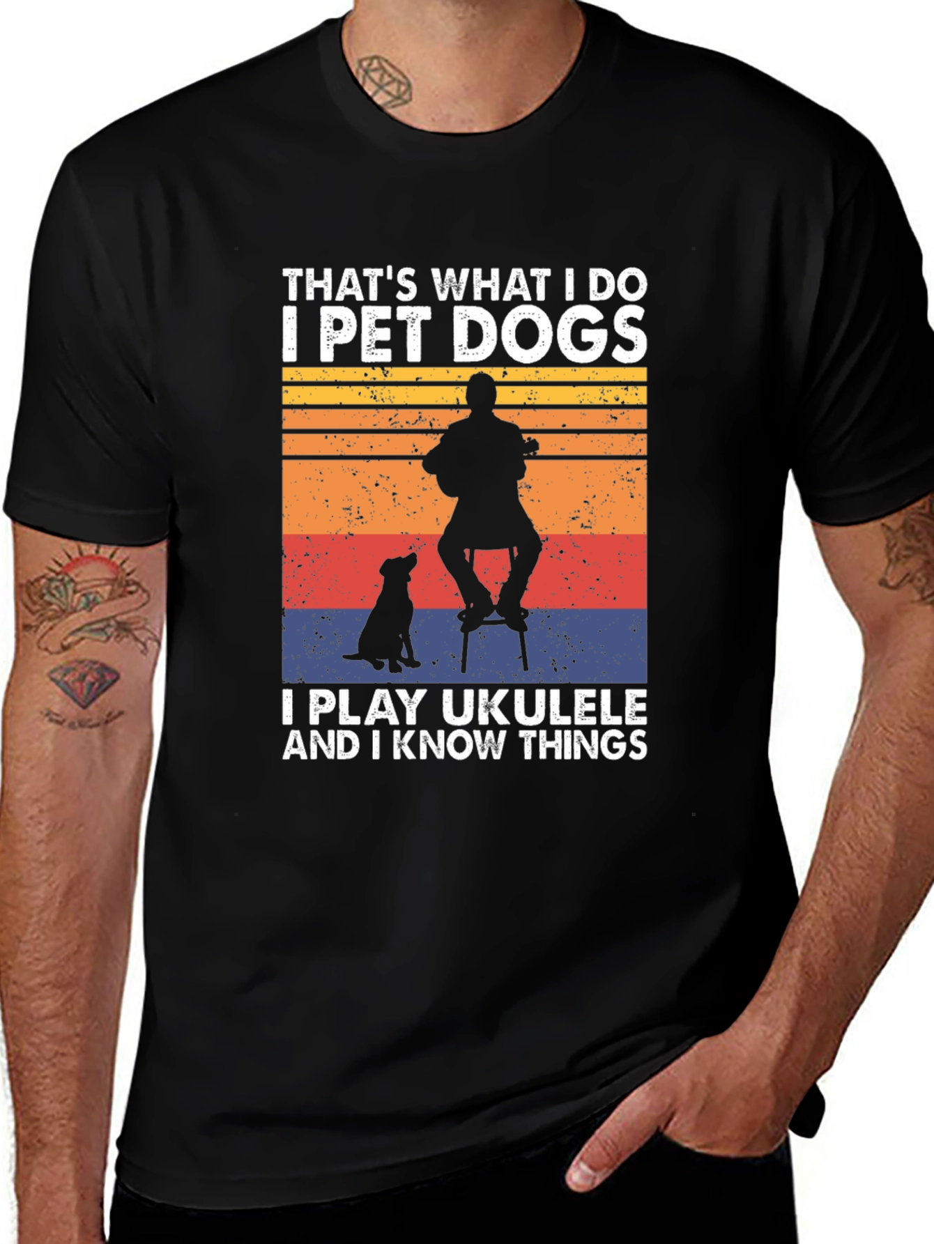 Variant 28 of Pet Dogs & Ukulele T-Shirt - Funny Musician Tee