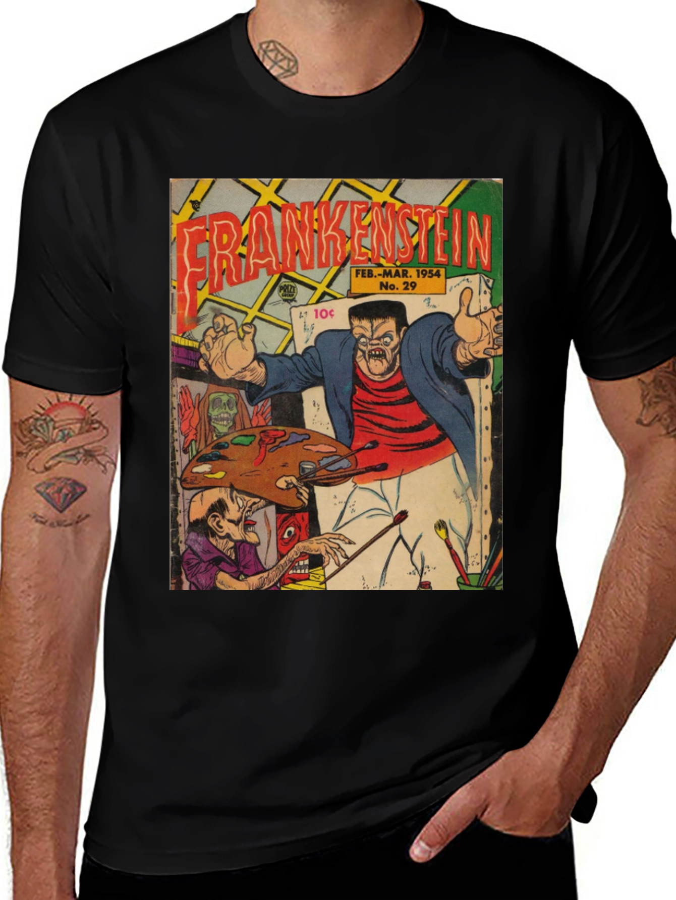 Frankenstein Comic Book Cover T-Shirt