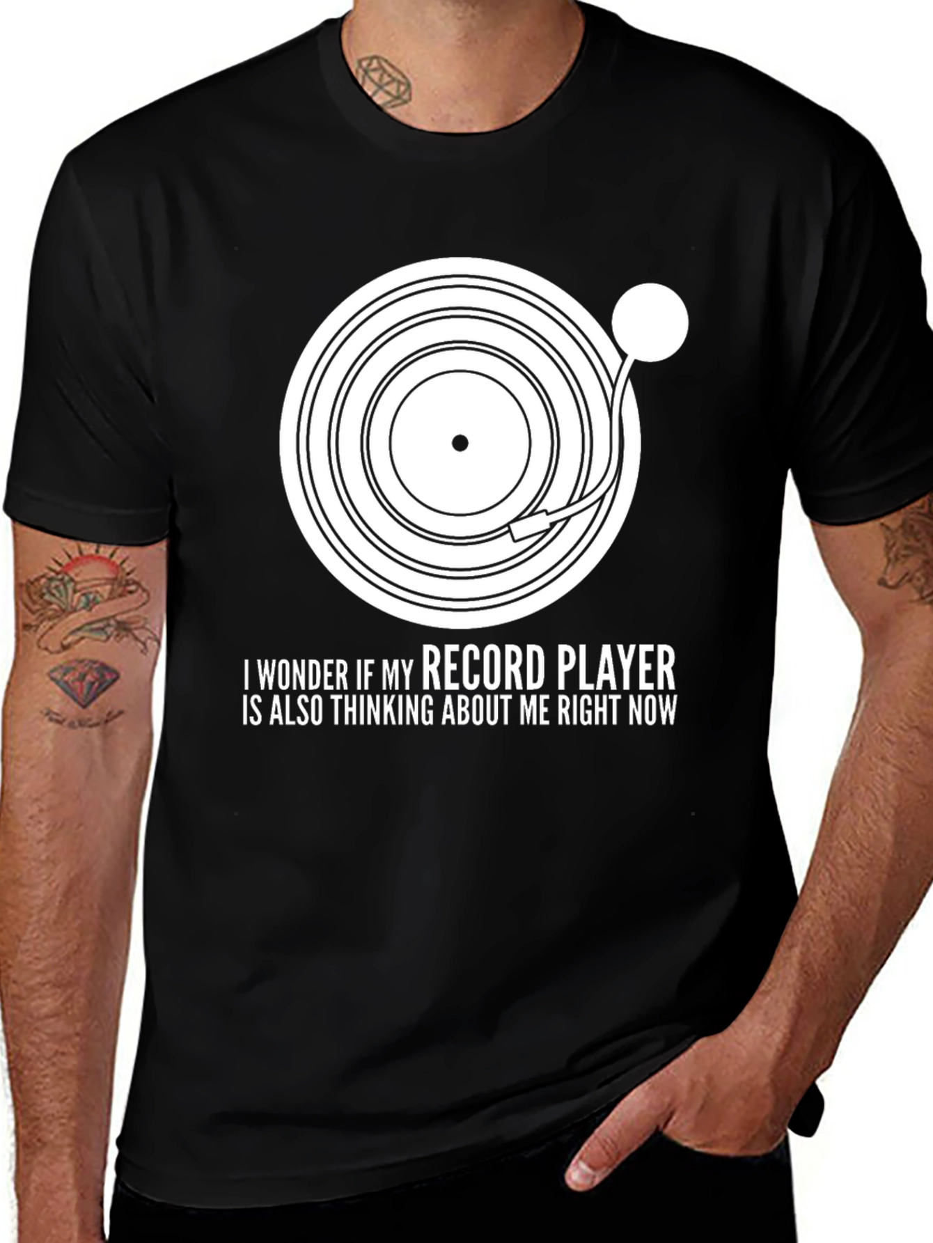Variant 26 of Record Player Graphic T-Shirt - Music Lover Tee