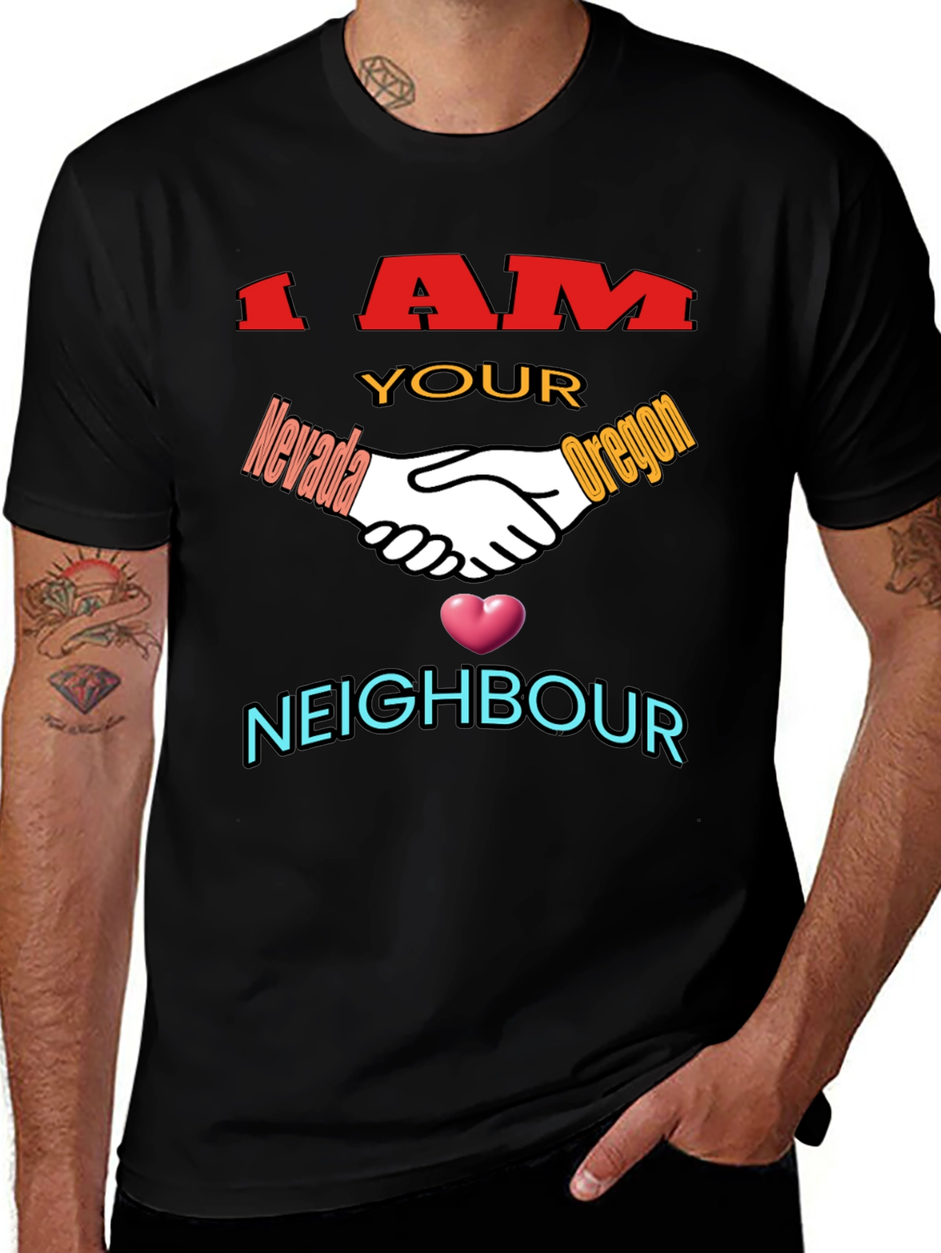 I Am Your Neighbor Graphic T-Shirt - Nevada & Oregon