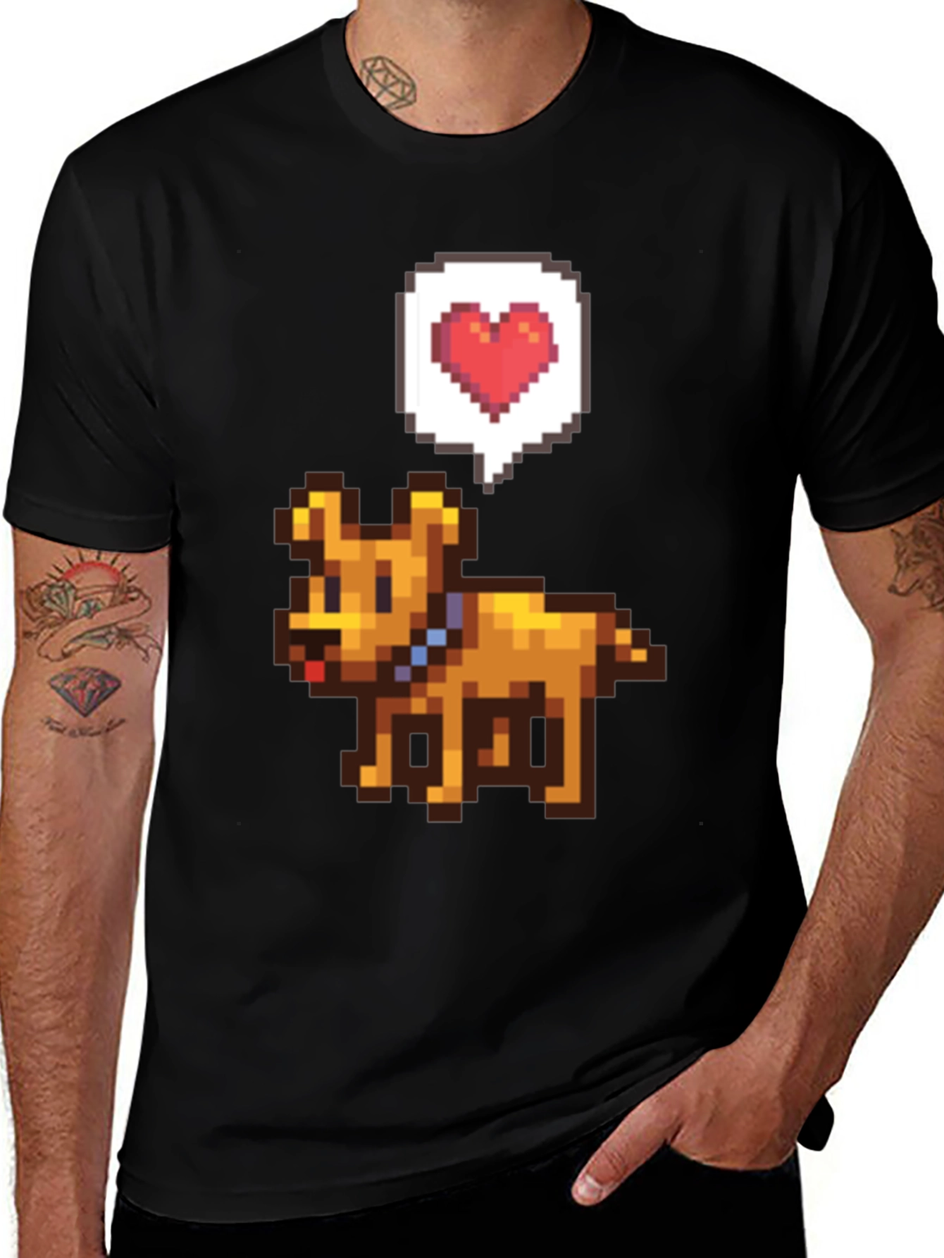 Variant 12 of Pixel Art Dog T-Shirt - Gamer Style