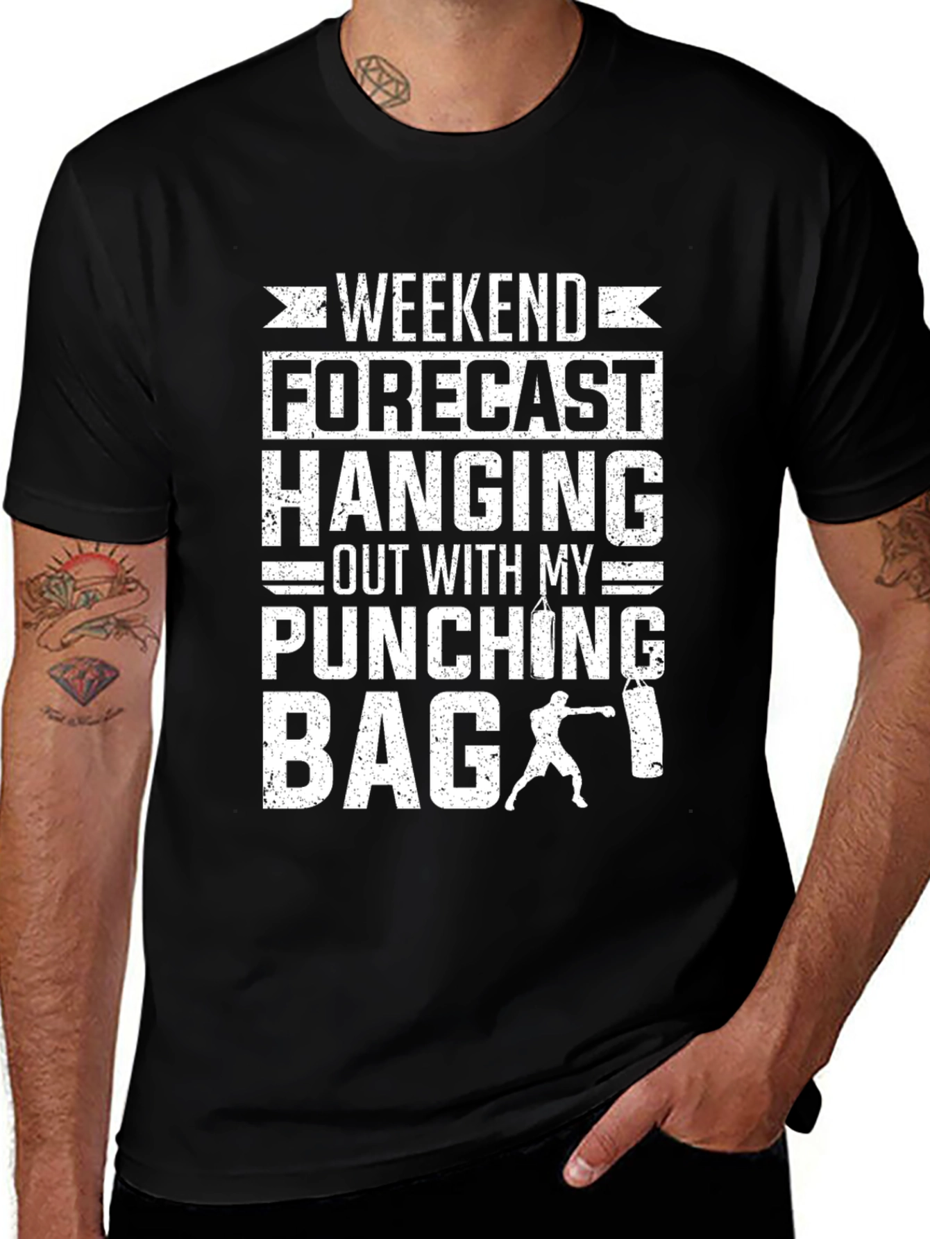 Variant 8 of Weekend Forecast Punching Bag Graphic Tee