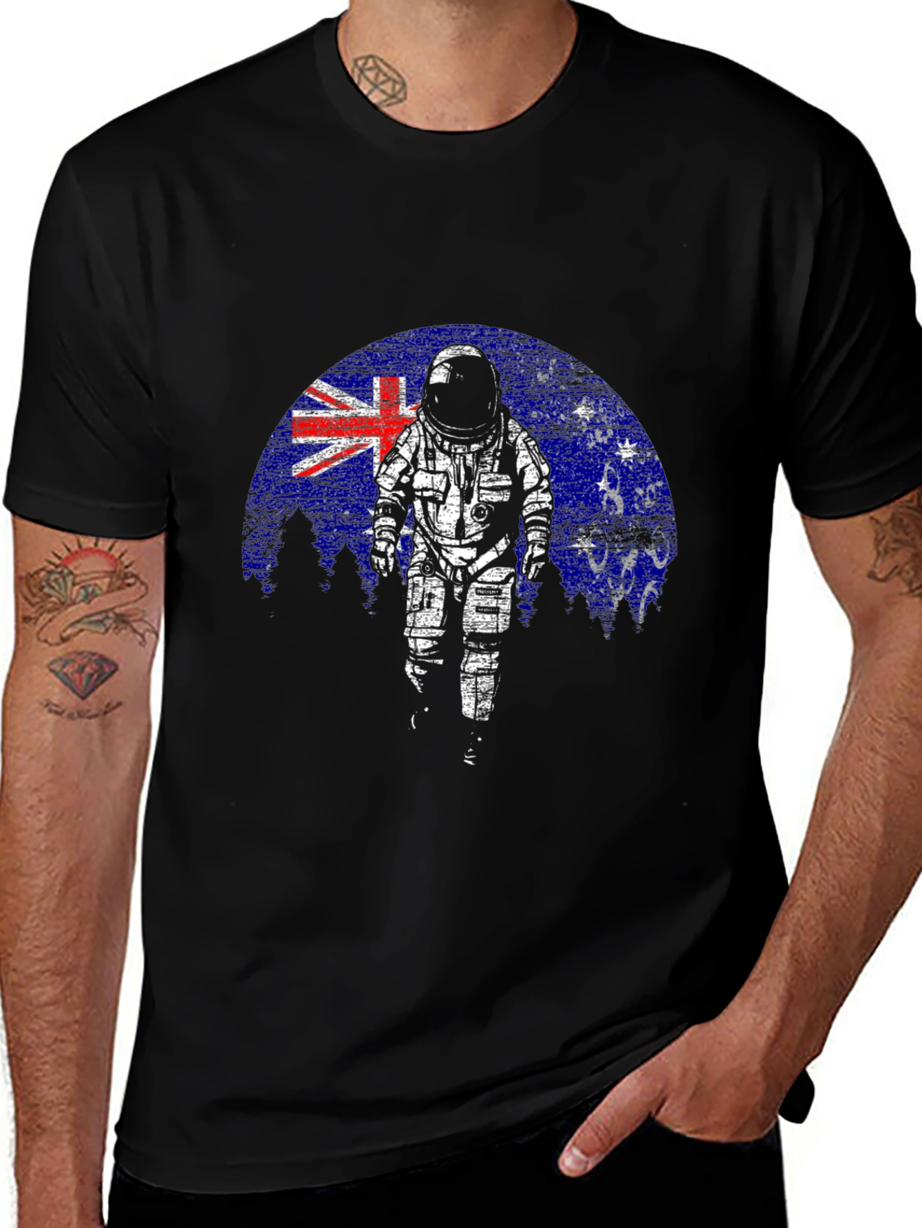 Variant 16 of Astronaut Australia Flag Graphic T-Shirt