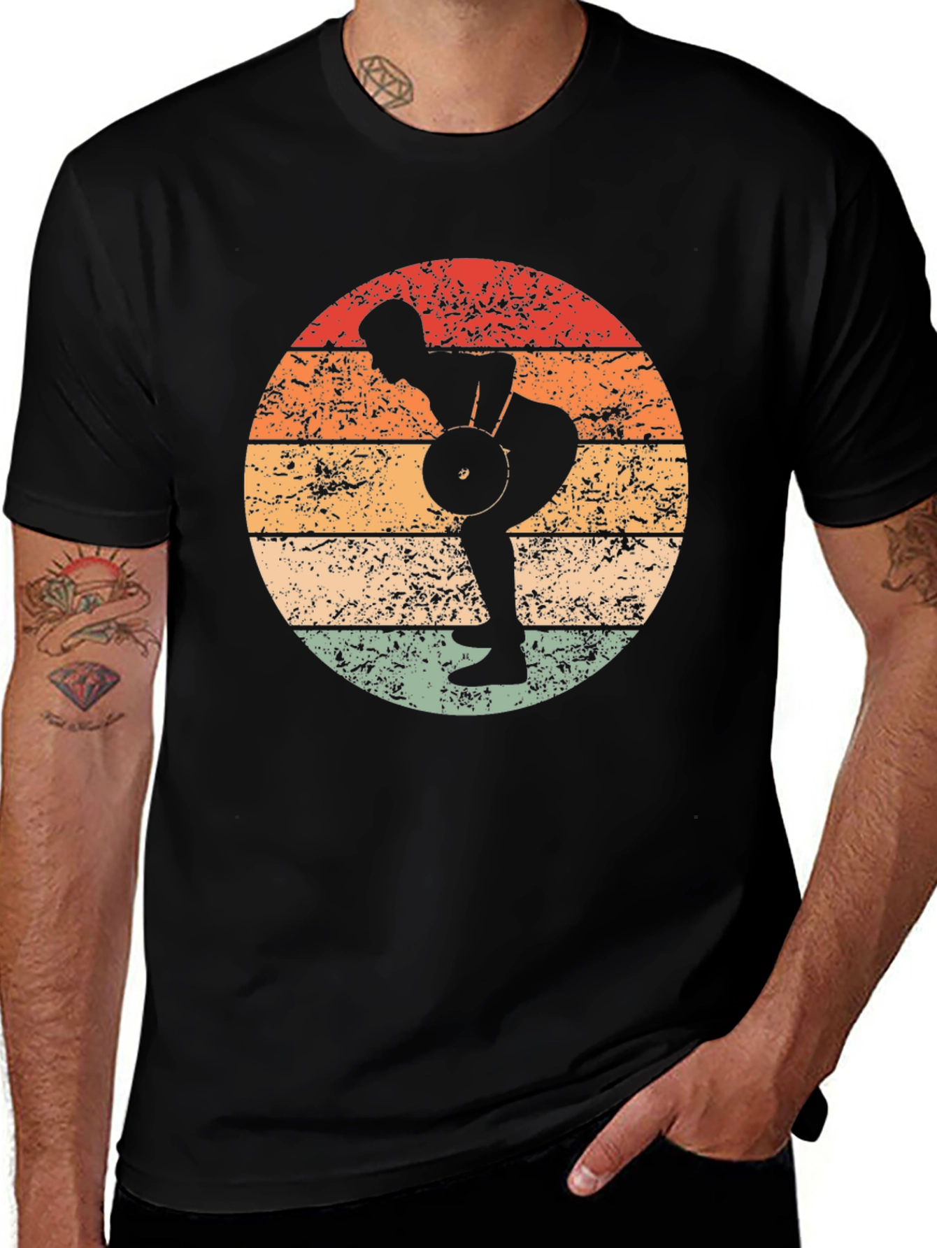 Retro Weightlifting T-Shirt - Fitness Apparel