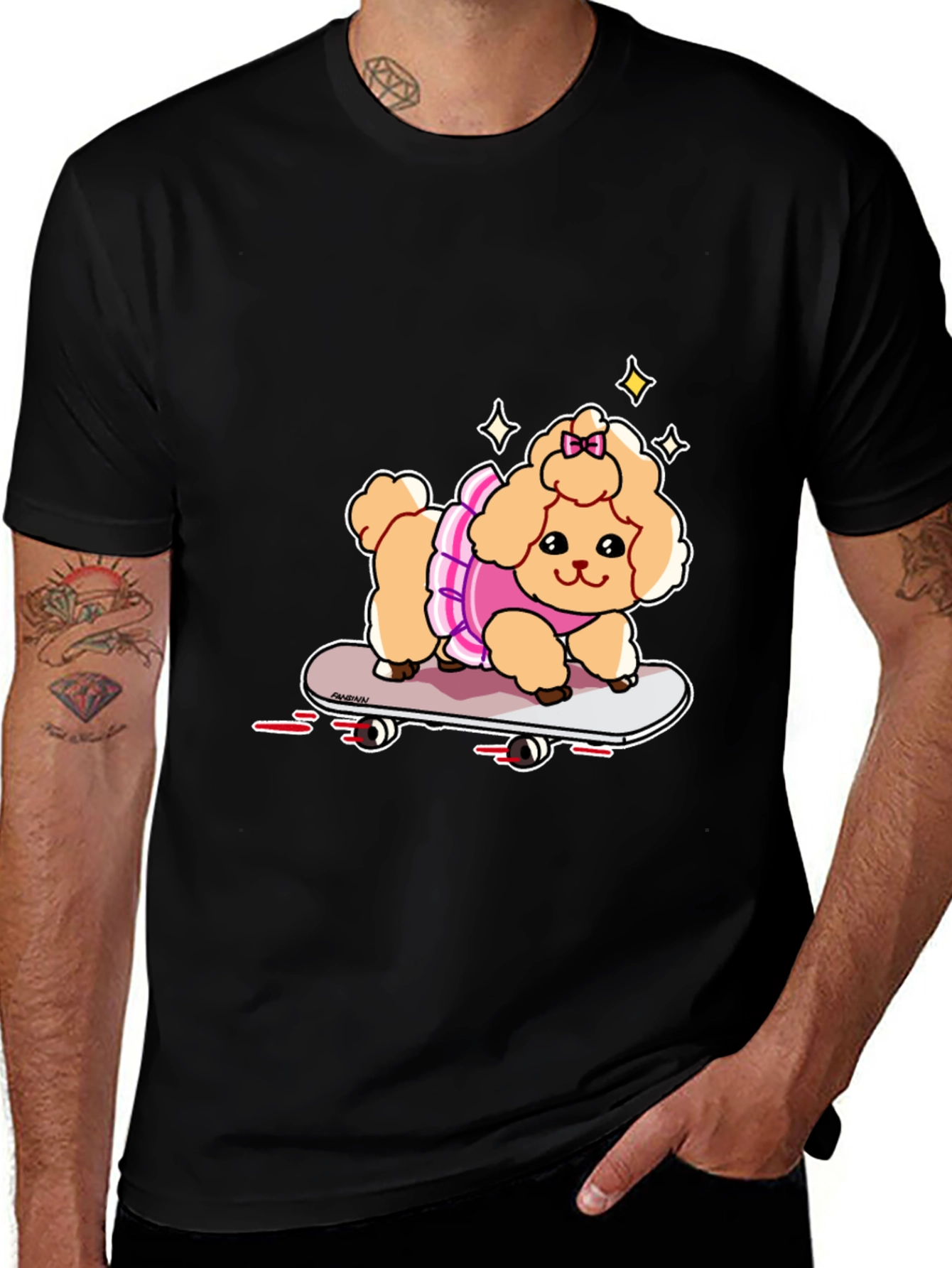 Variant 11 of Cute Skateboard Poodle T-Shirt