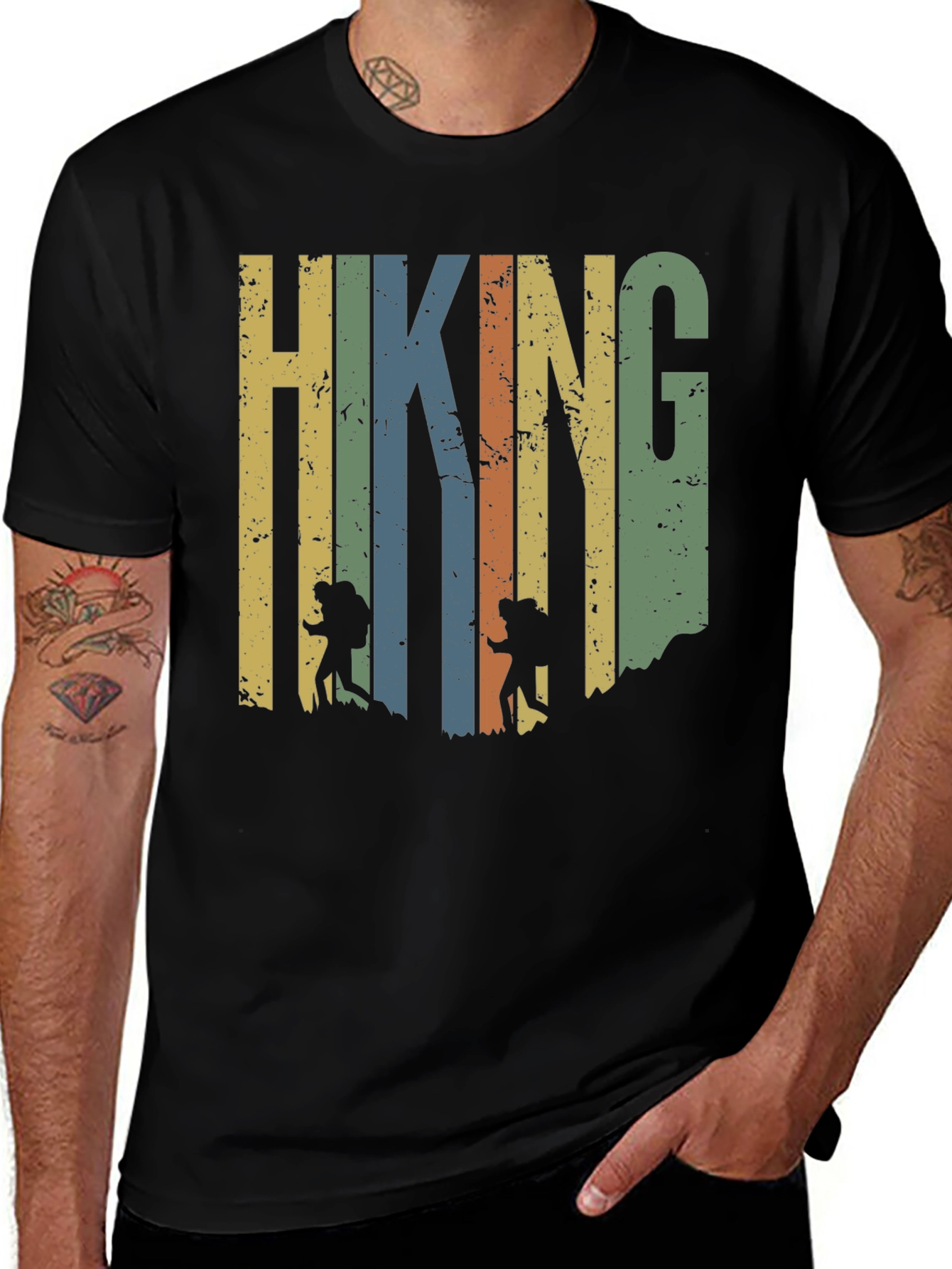 Variant 13 of Hiking Adventure Graphic Tee - Retro Style