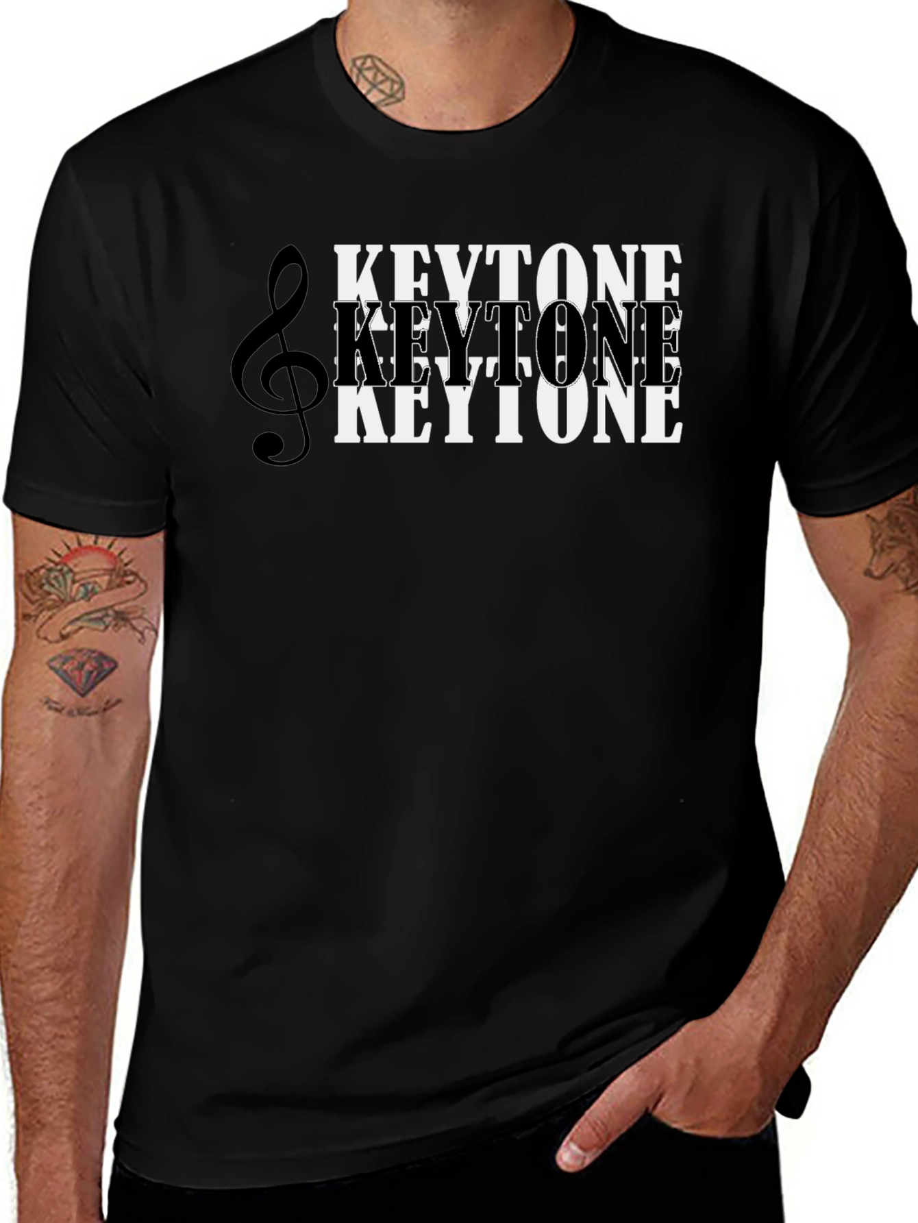 Variant 12 of Keytone Music Graphic Black T-Shirt