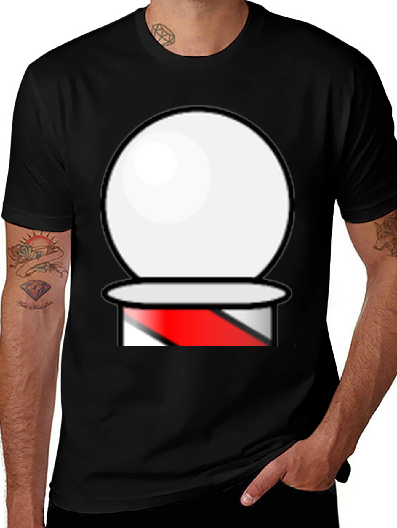 Minimalist Barber Pole T-Shirt - Classic Barber Design