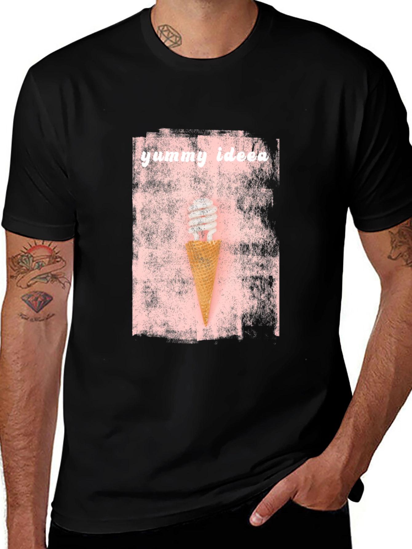 Variant 5 of Yummy Idea T-Shirt - Unique Ice Cream Cone Design