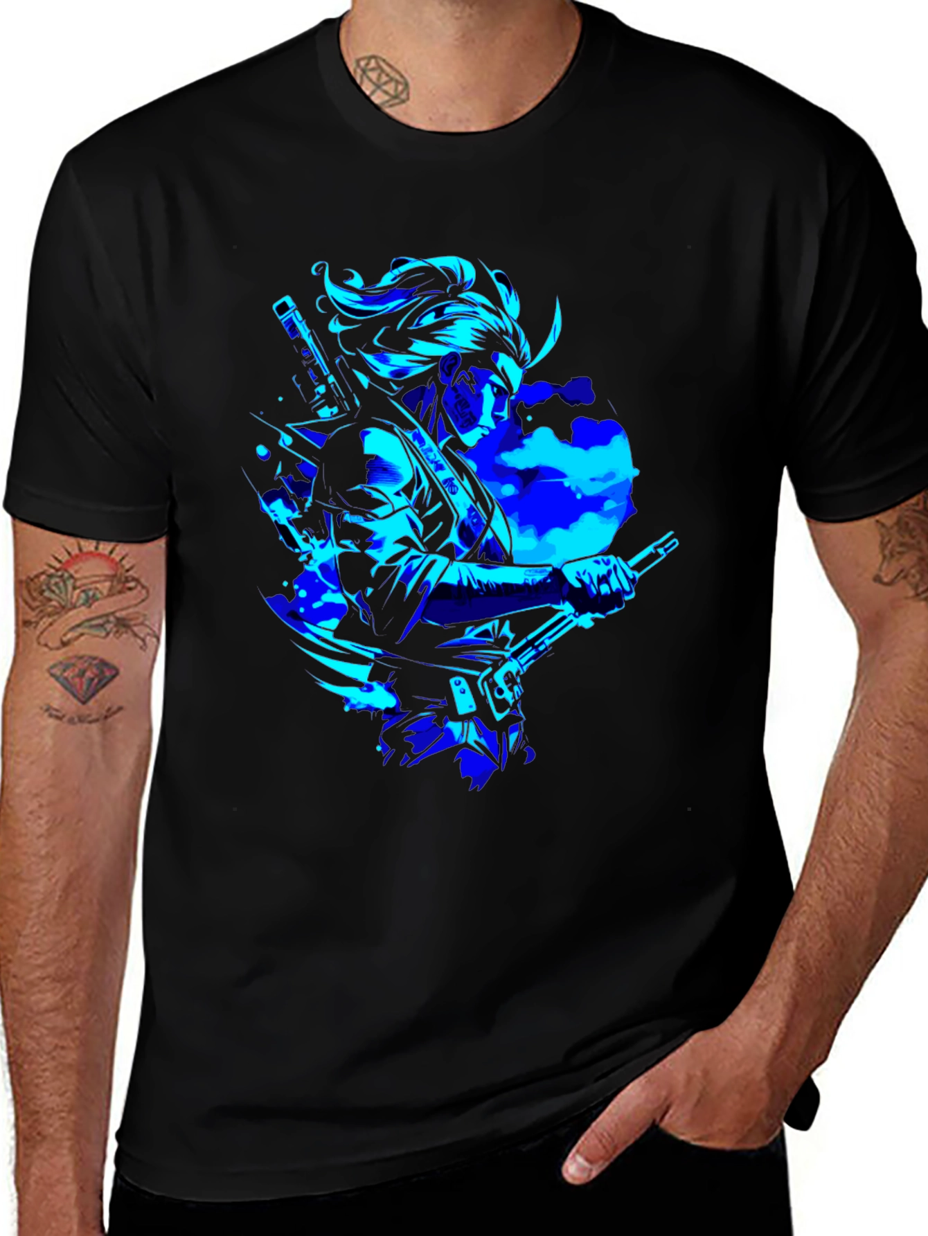 Variant 22 of Cyber Samurai Graphic T-Shirt
