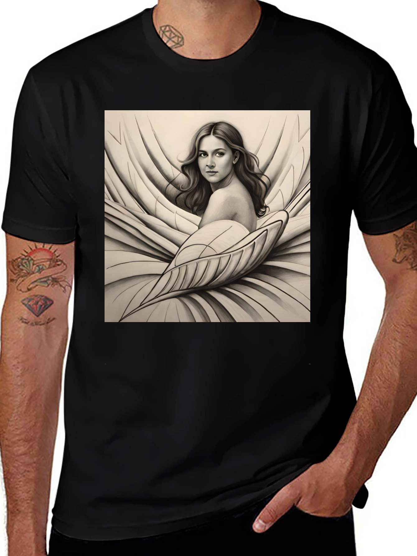 Variant 18 of Artistic Woman Portrait Graphic Tee