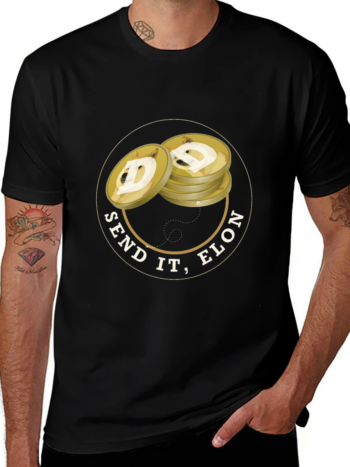 Send It, Elon Dogecoin T-Shirt - Crypto Tee